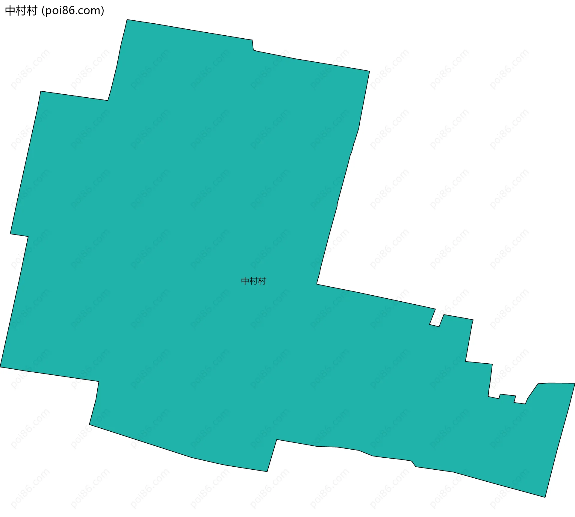 中村村边界地图