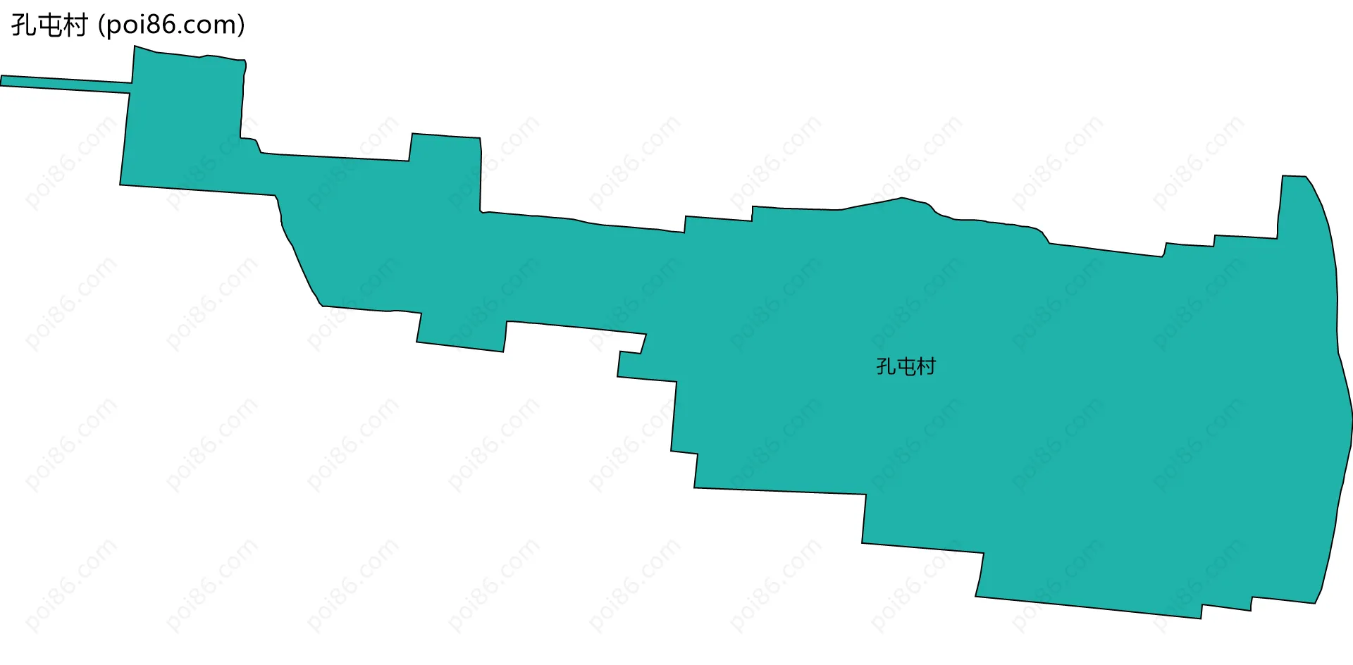 孔屯村边界地图