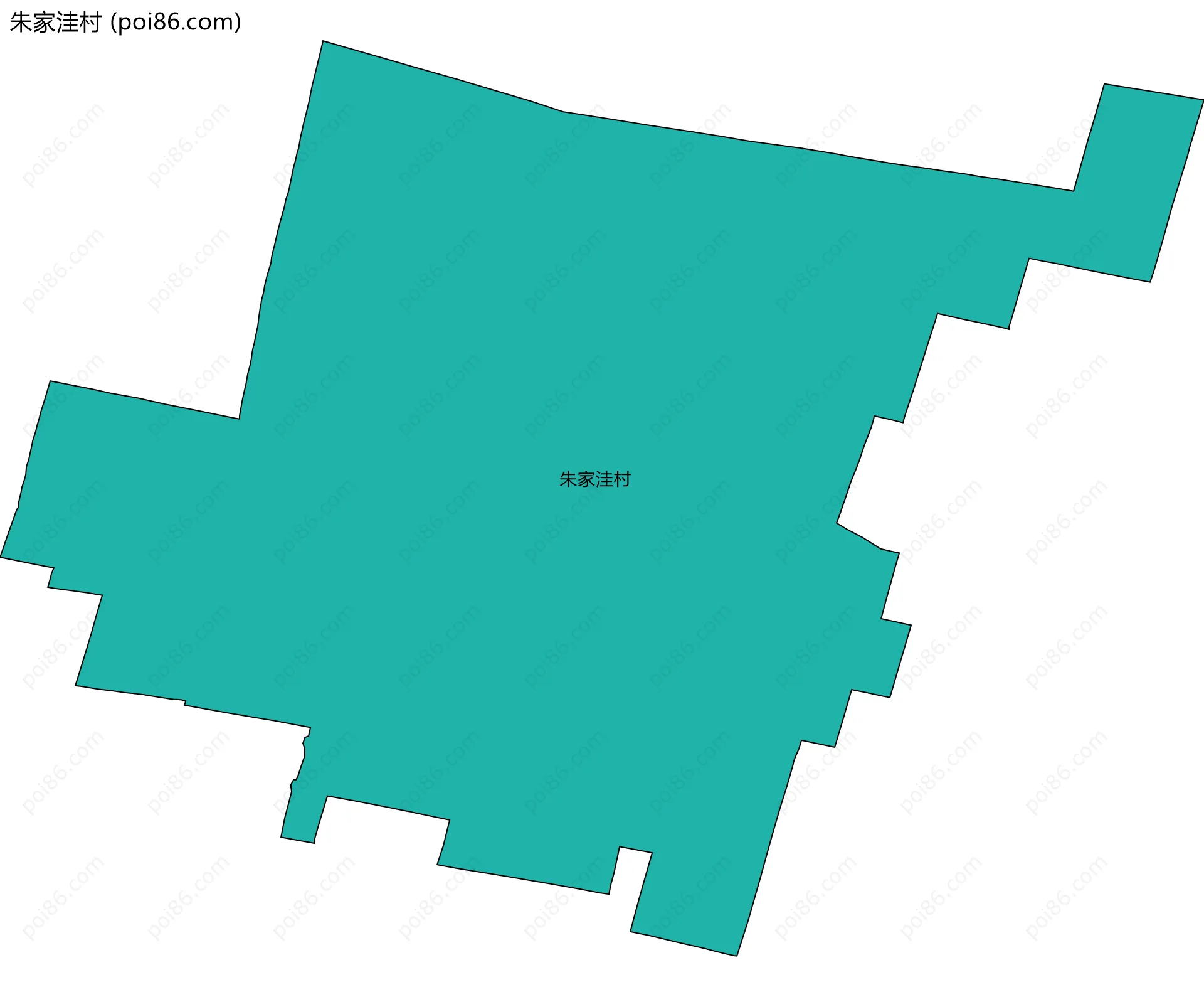 朱家洼村边界地图