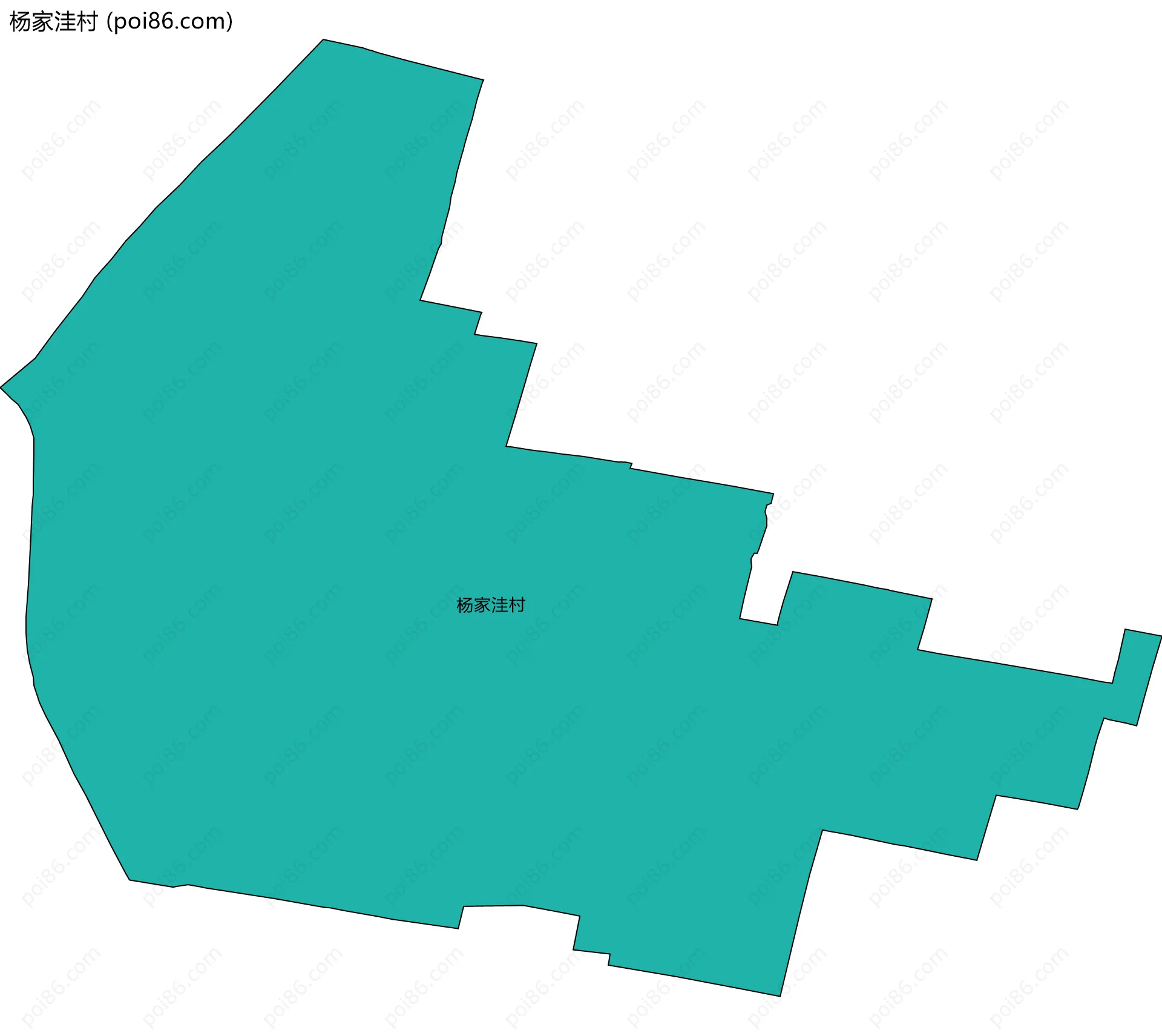 杨家洼村边界地图
