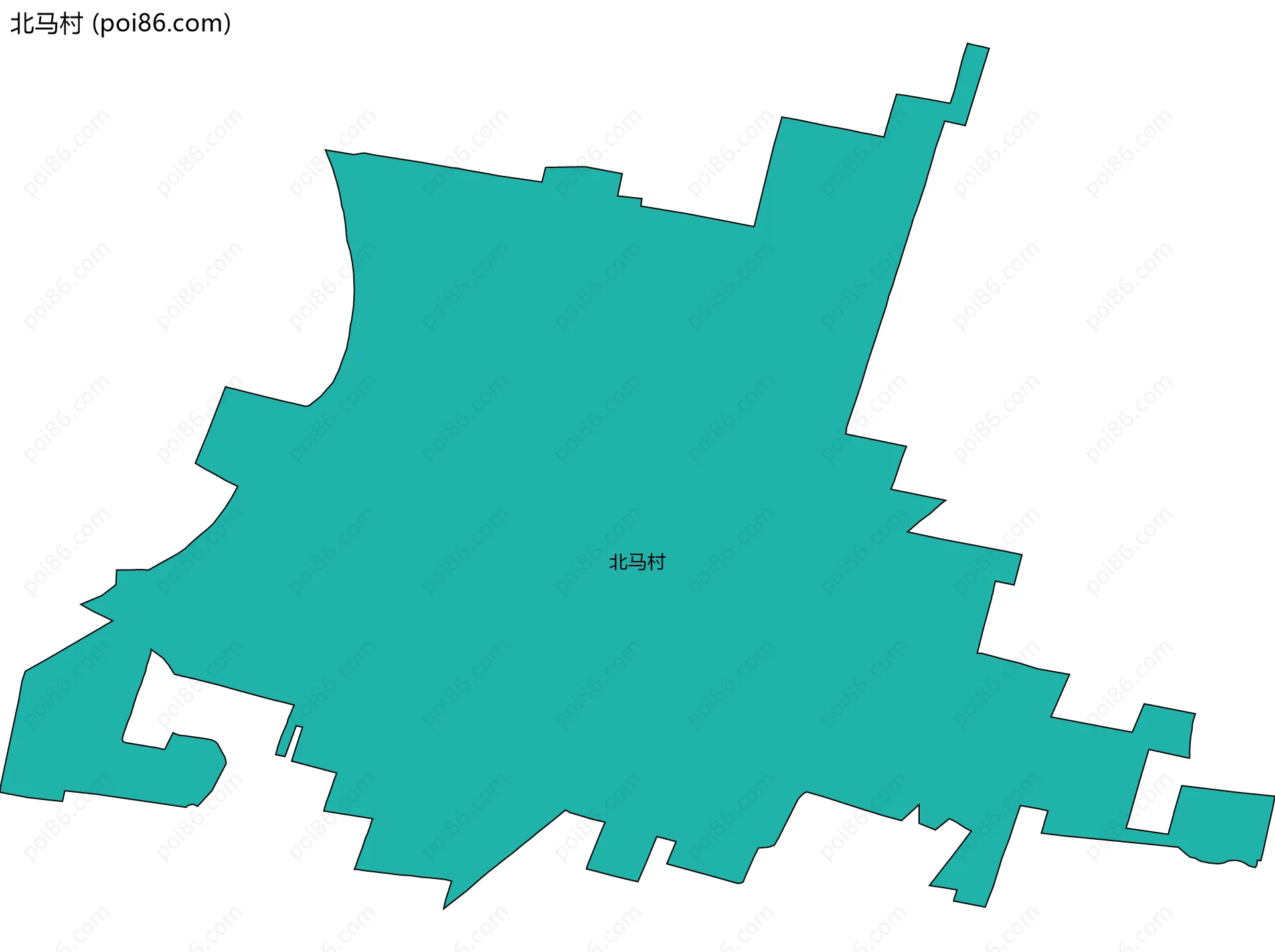 北马村边界地图