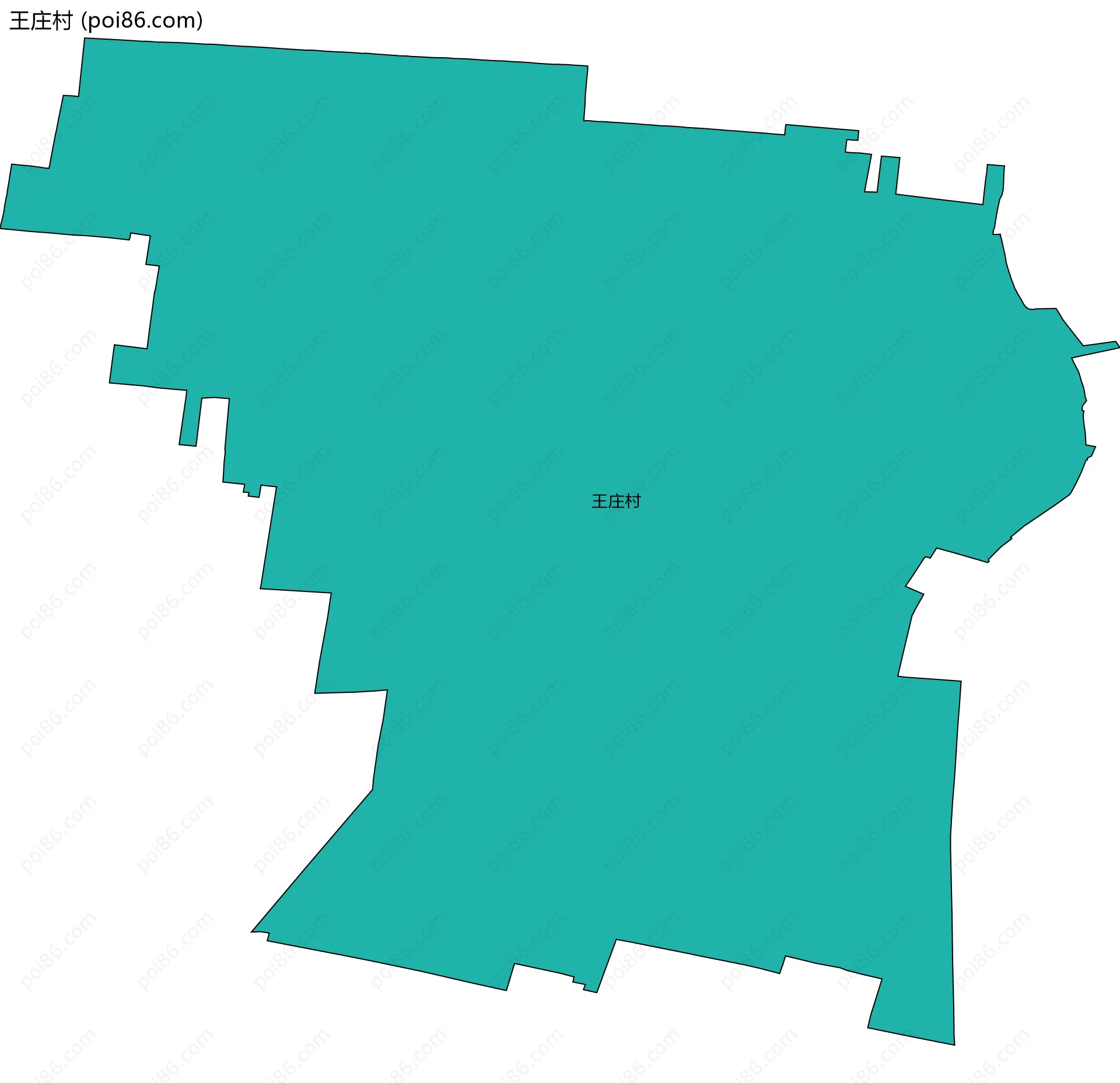 王庄村边界地图