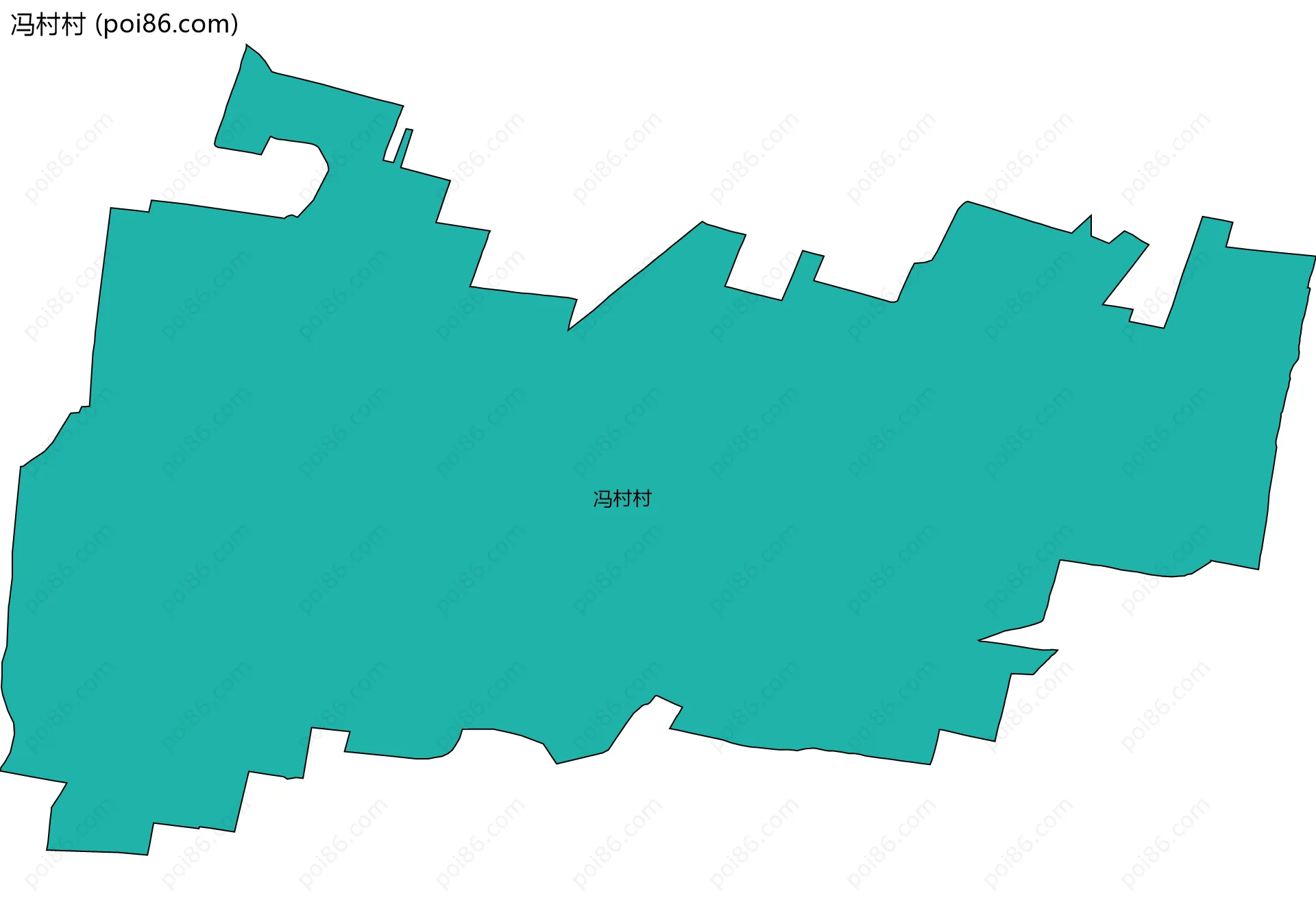 冯村村边界地图