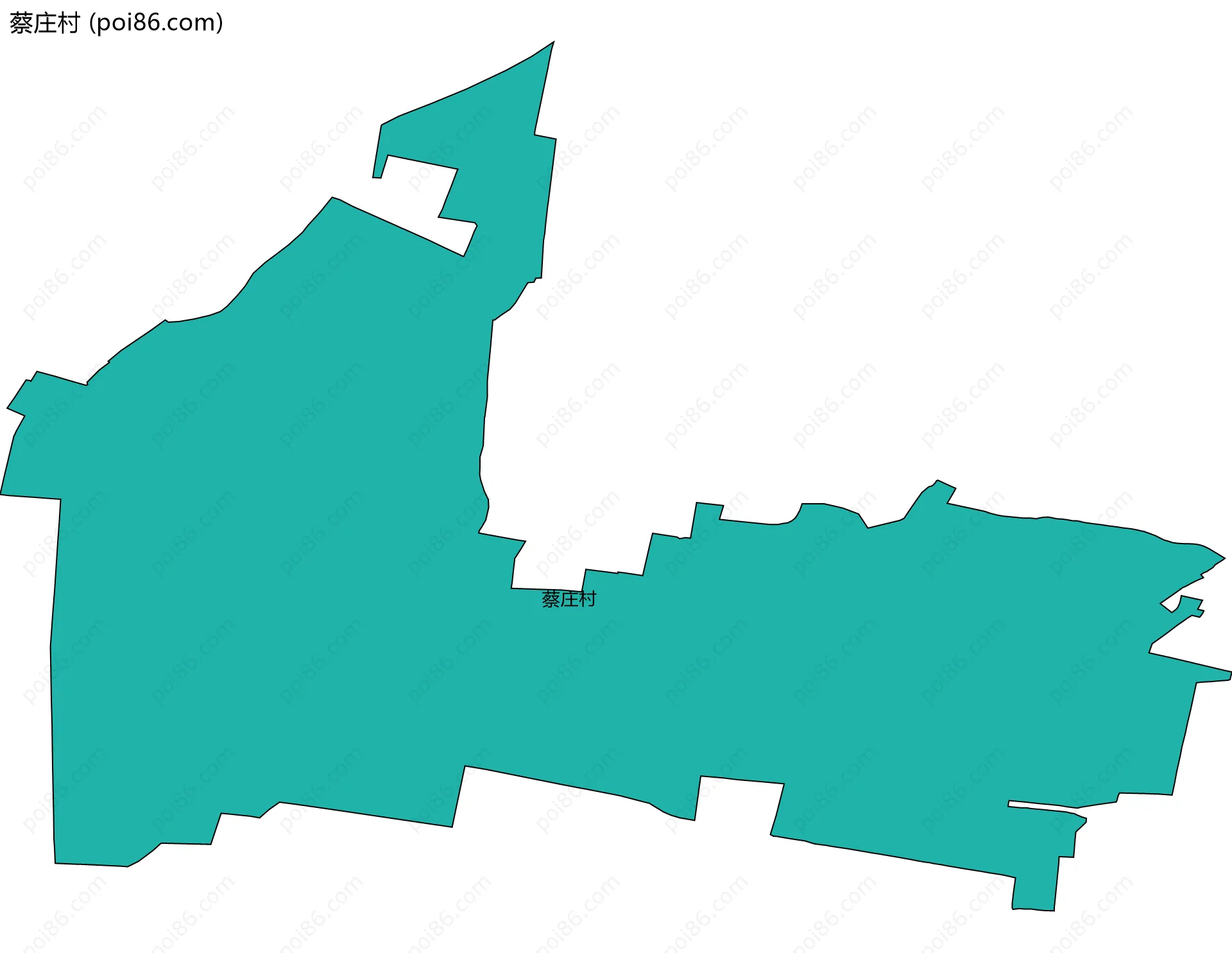 蔡庄村边界地图