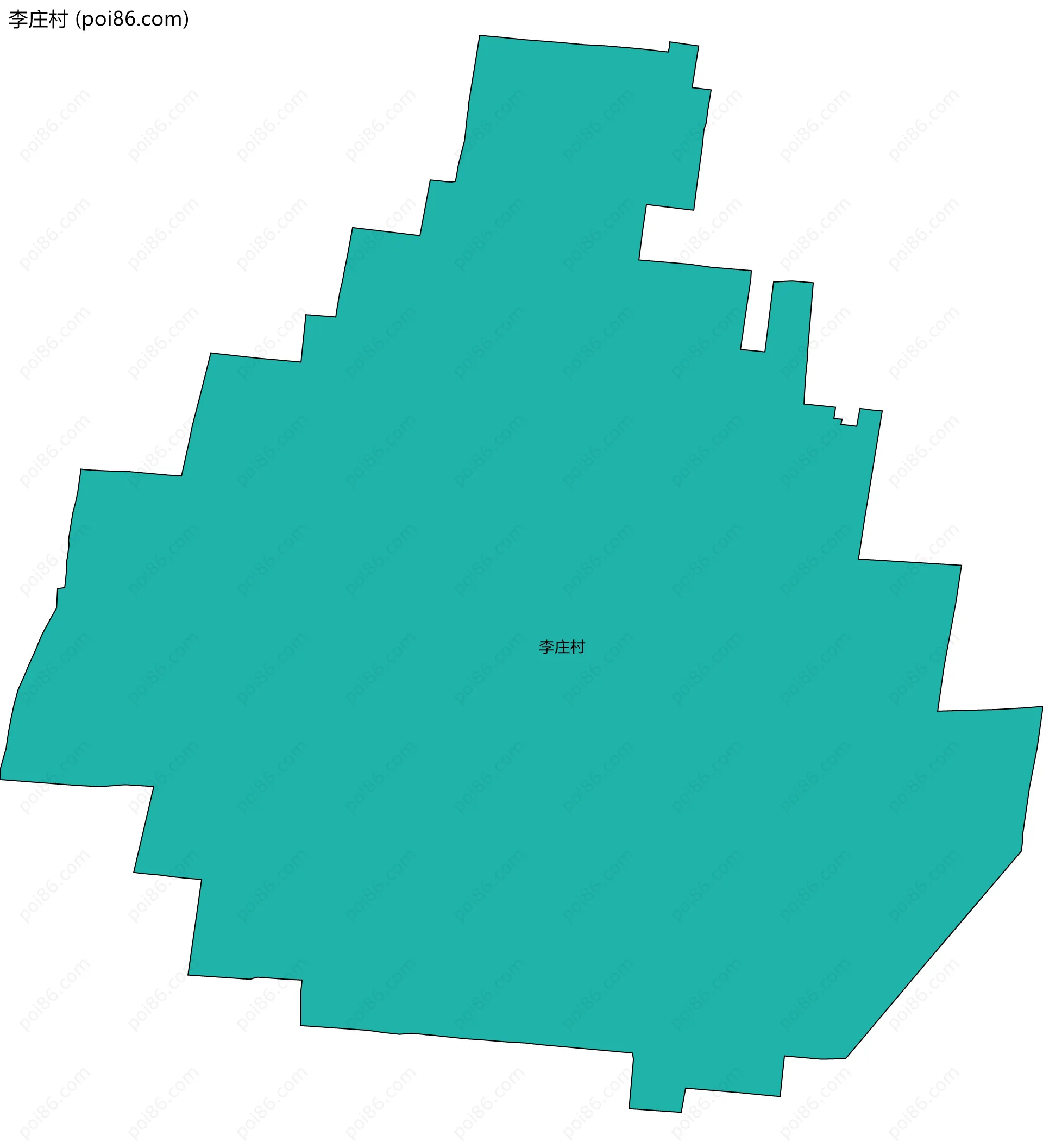 李庄村边界地图