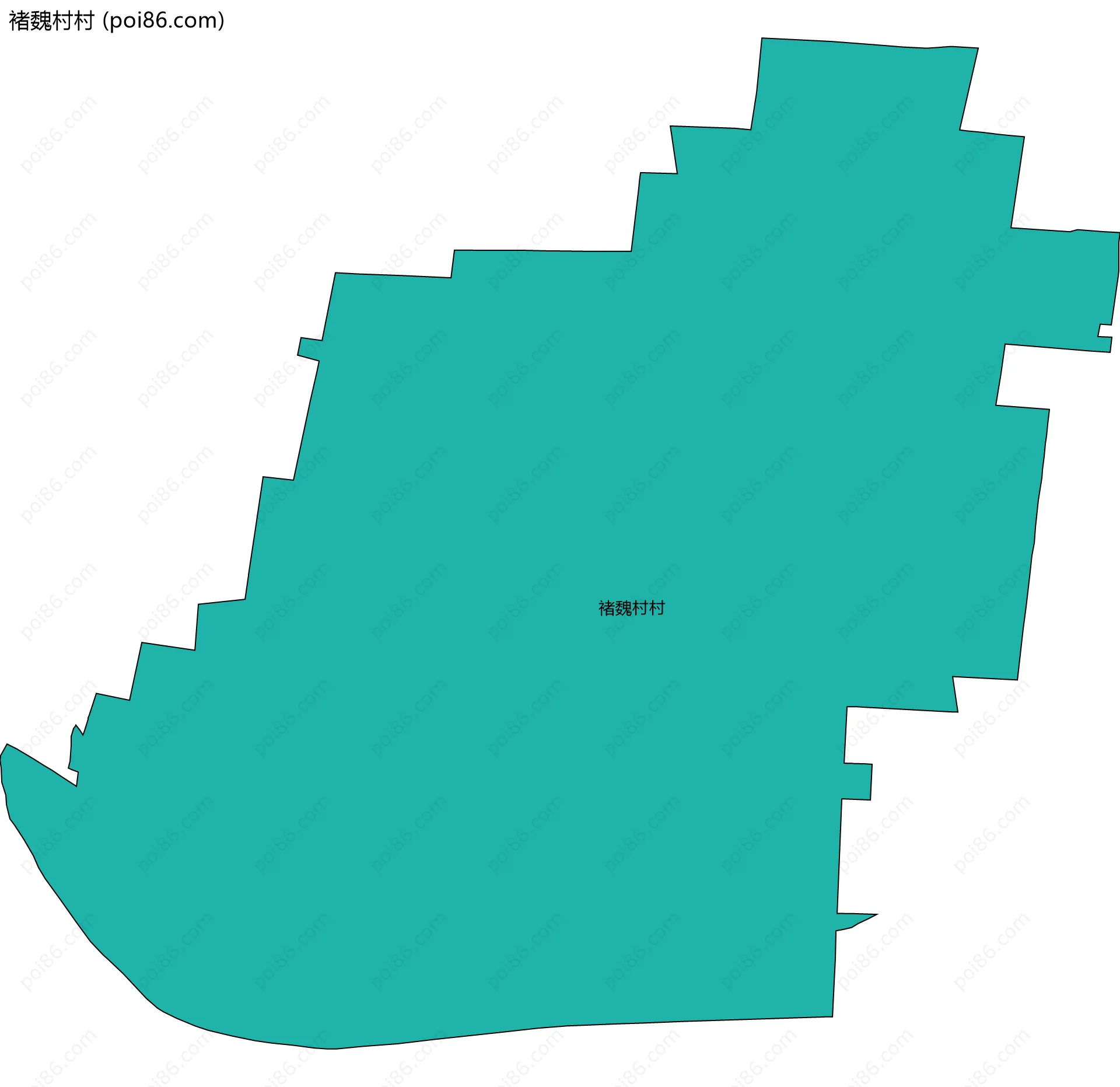 褚魏村村边界地图