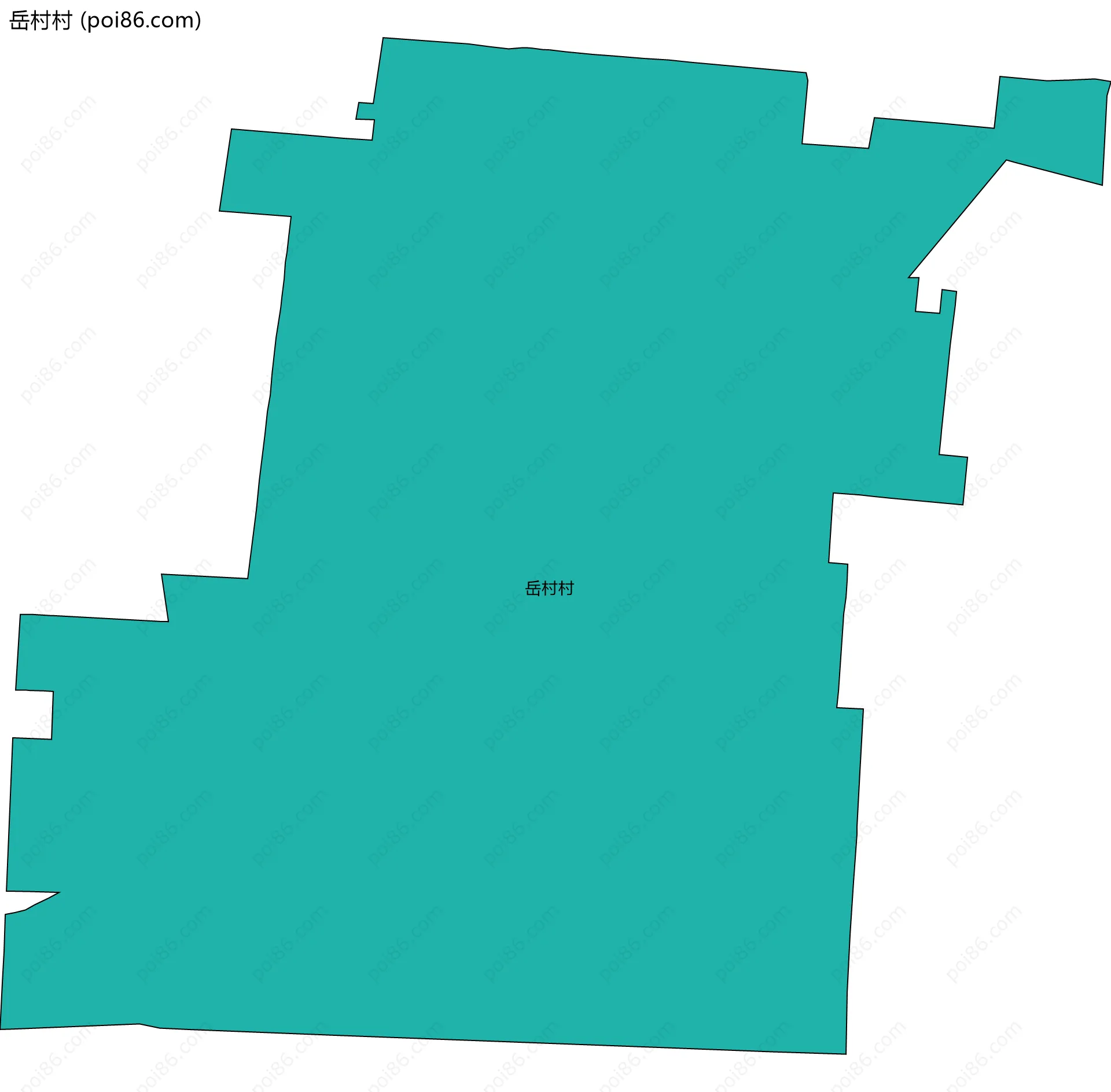 岳村村边界地图