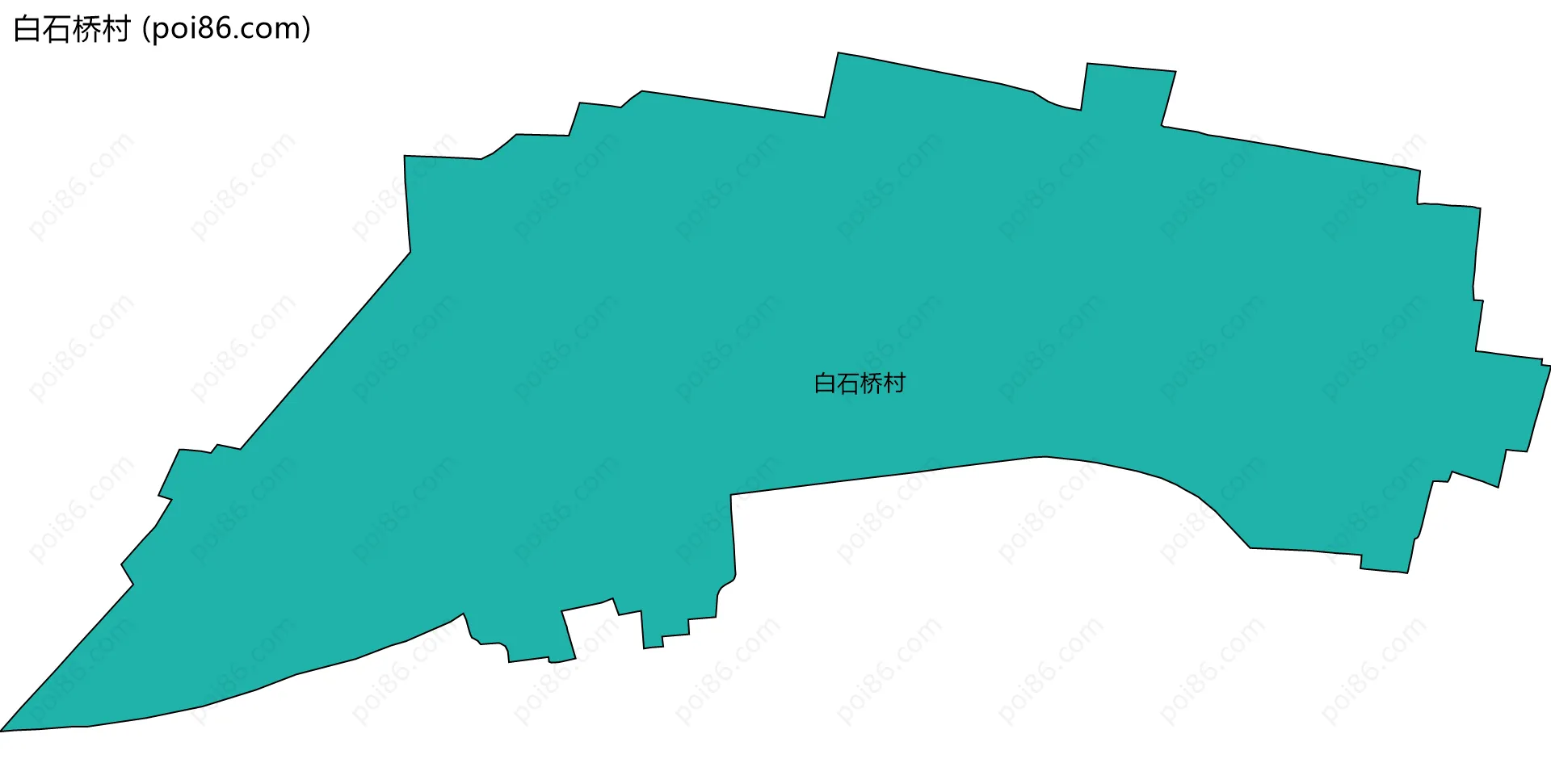 白石桥村边界地图