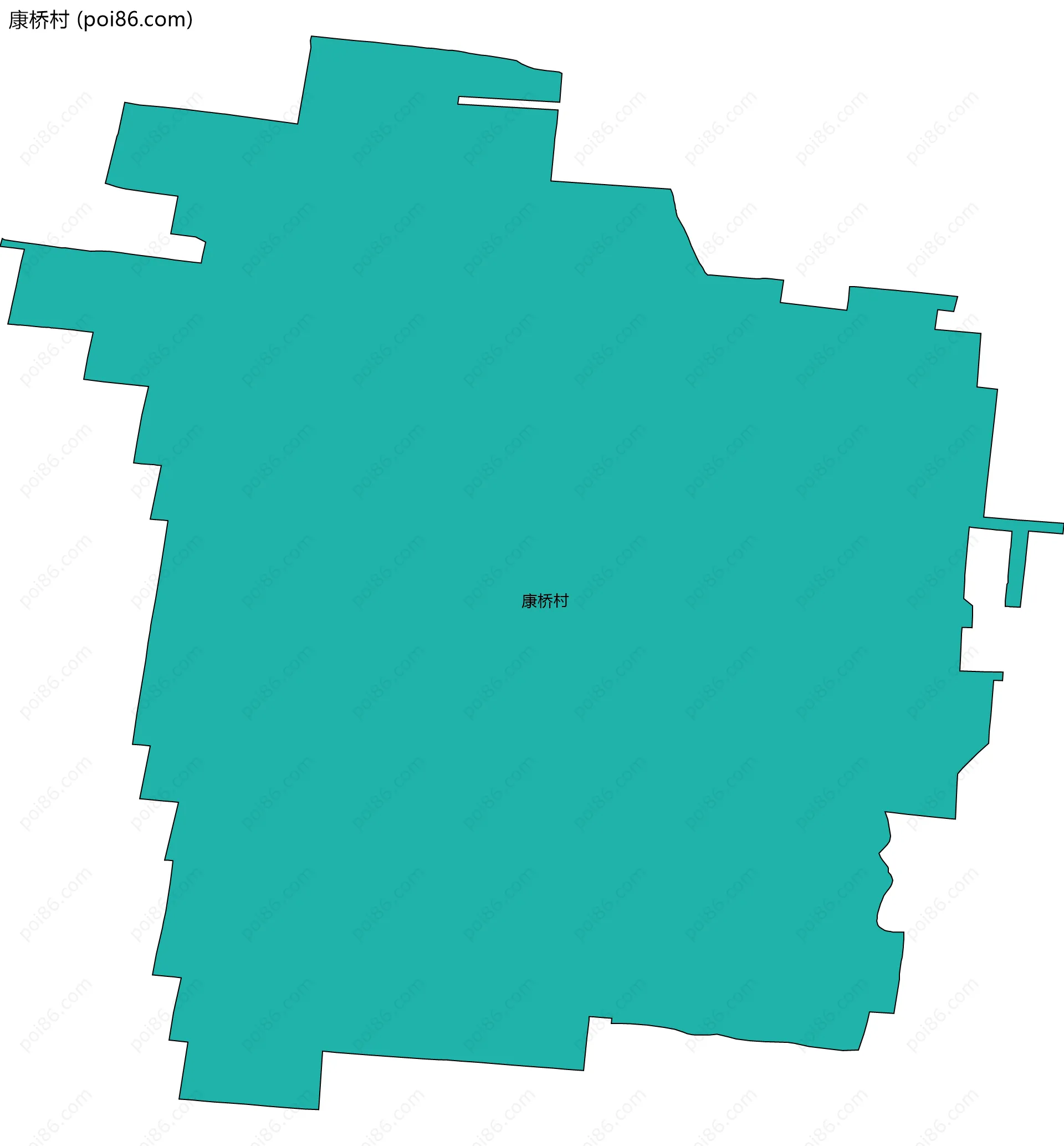 康桥村边界地图