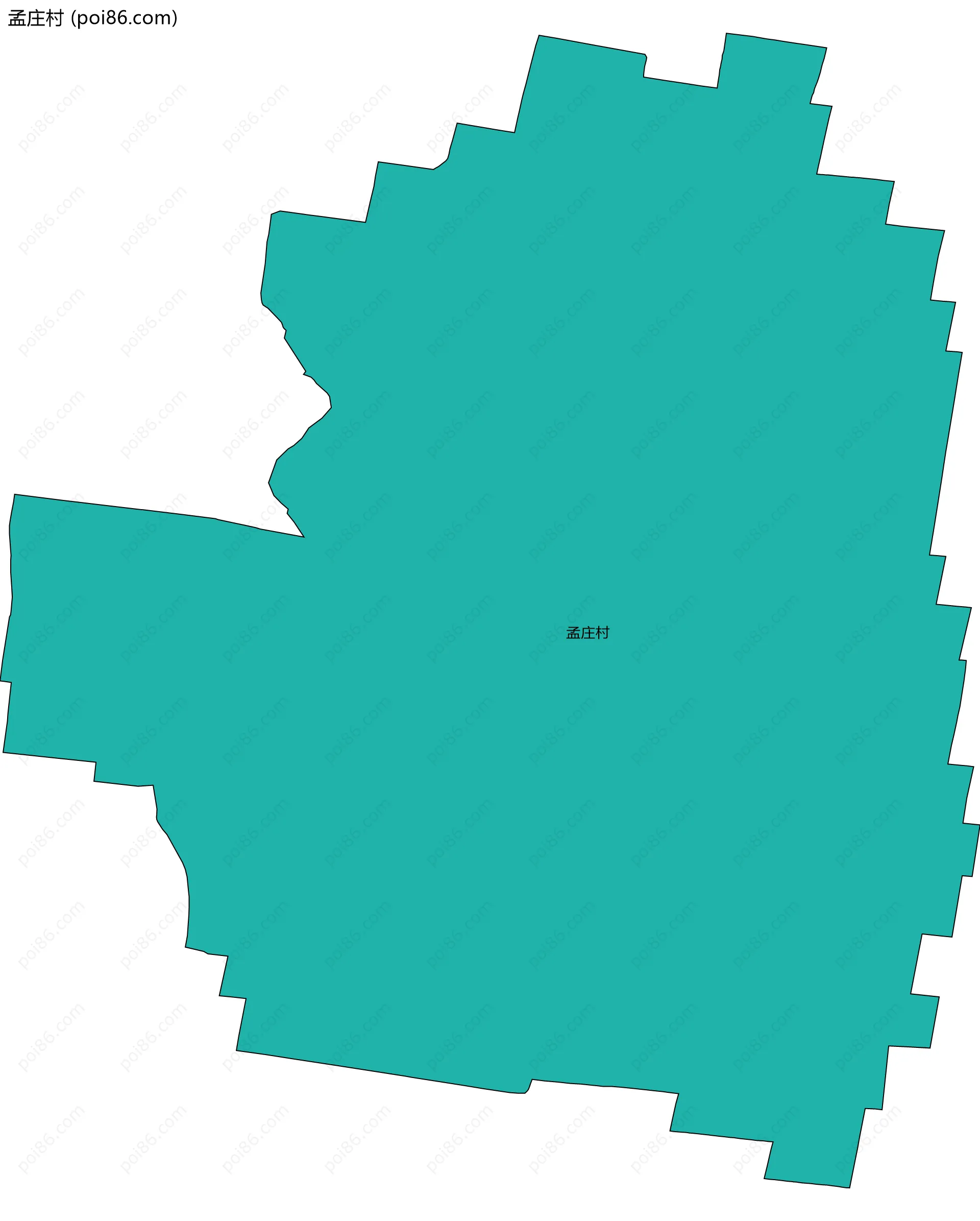 孟庄村边界地图