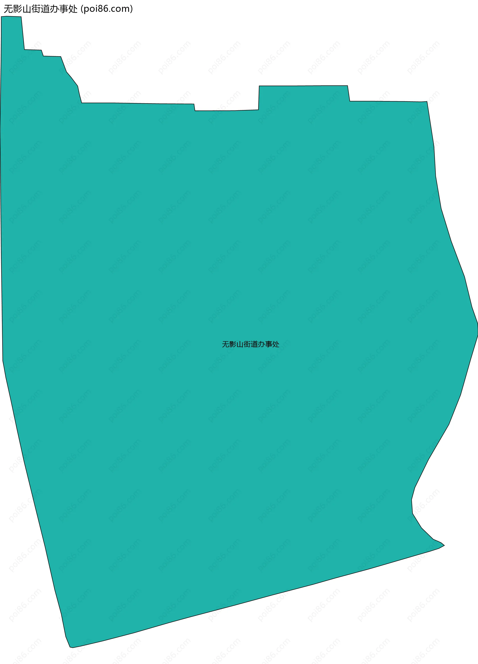 无影山街道办事处边界地图