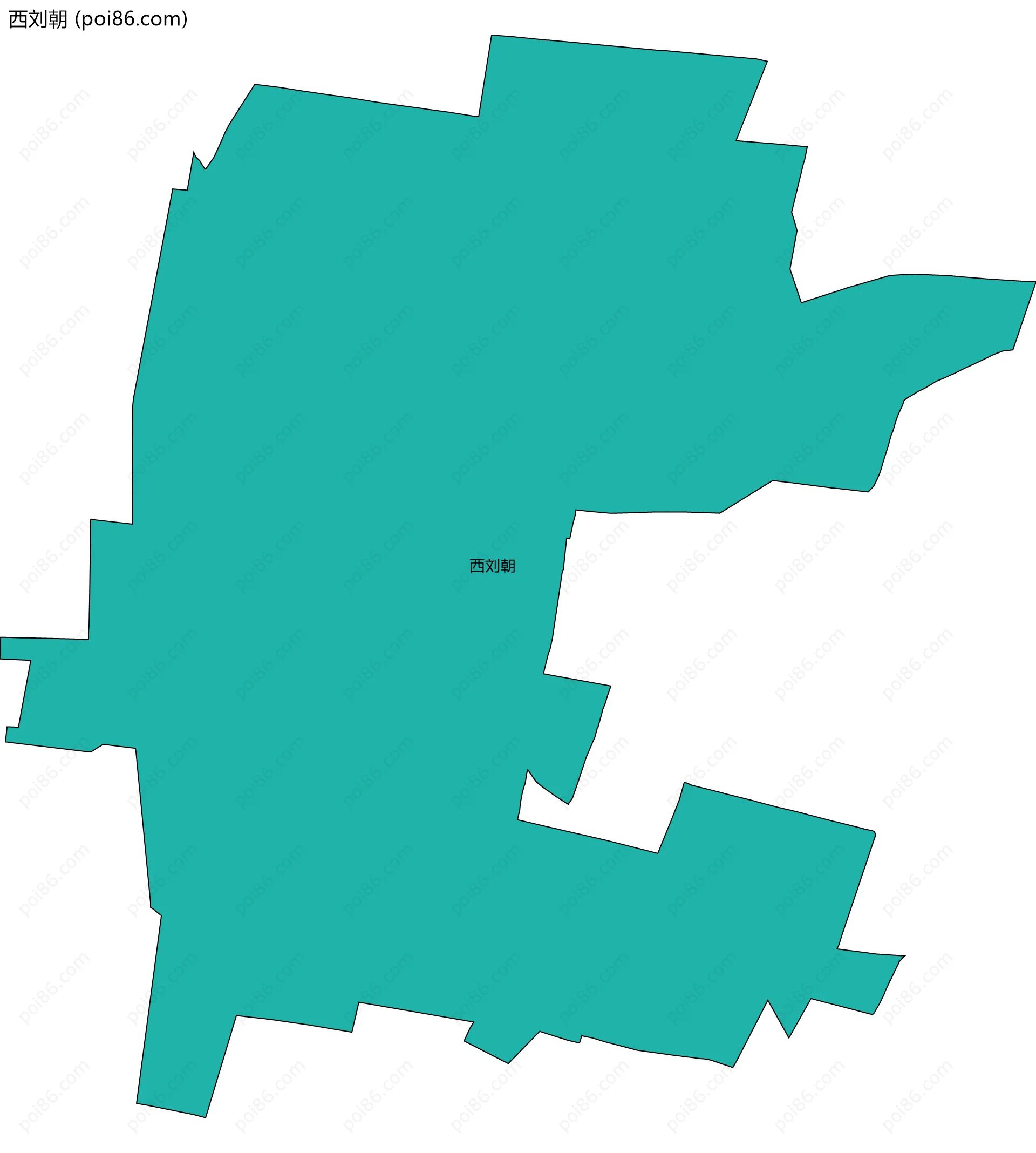 西刘朝边界地图
