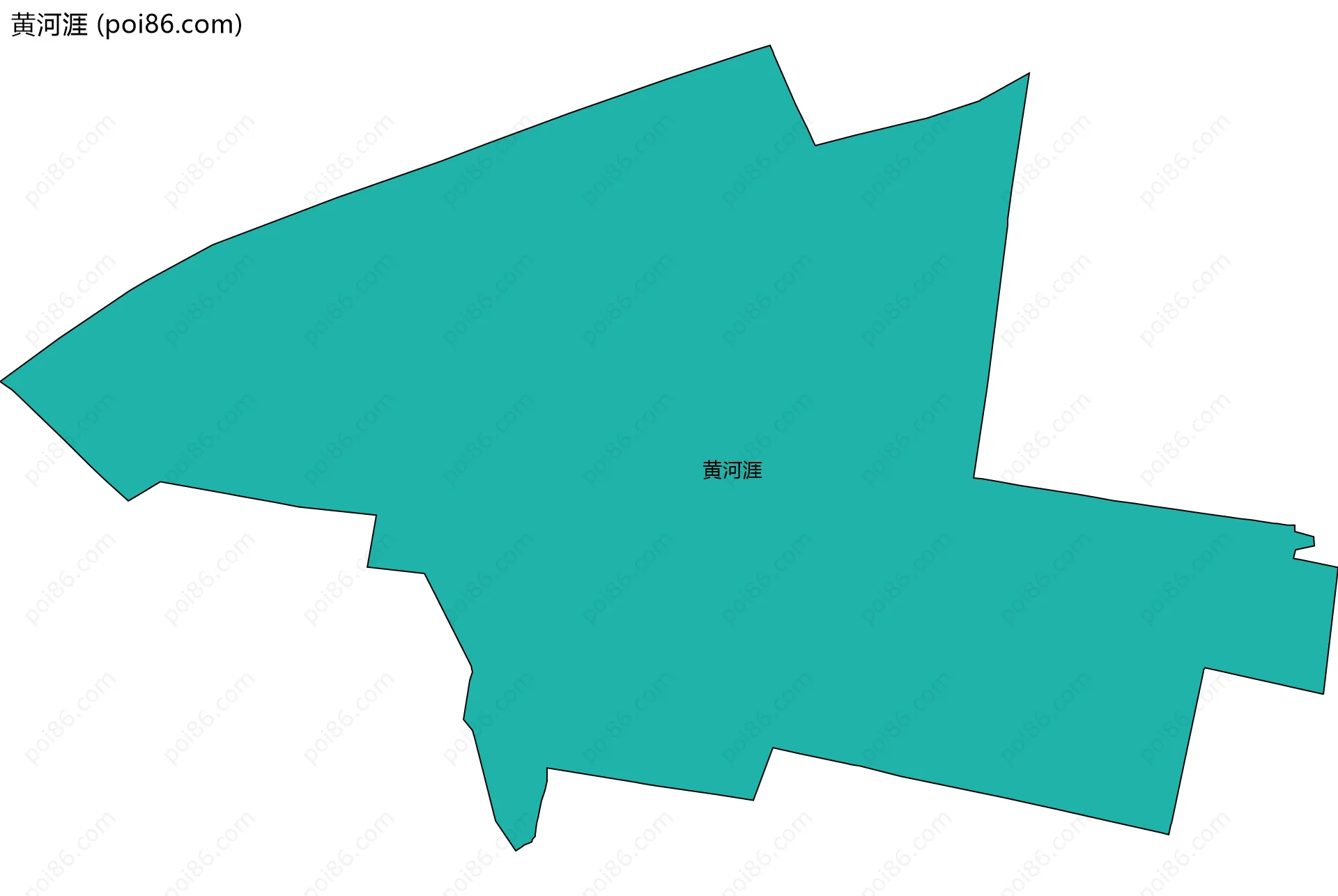 黄河涯边界地图