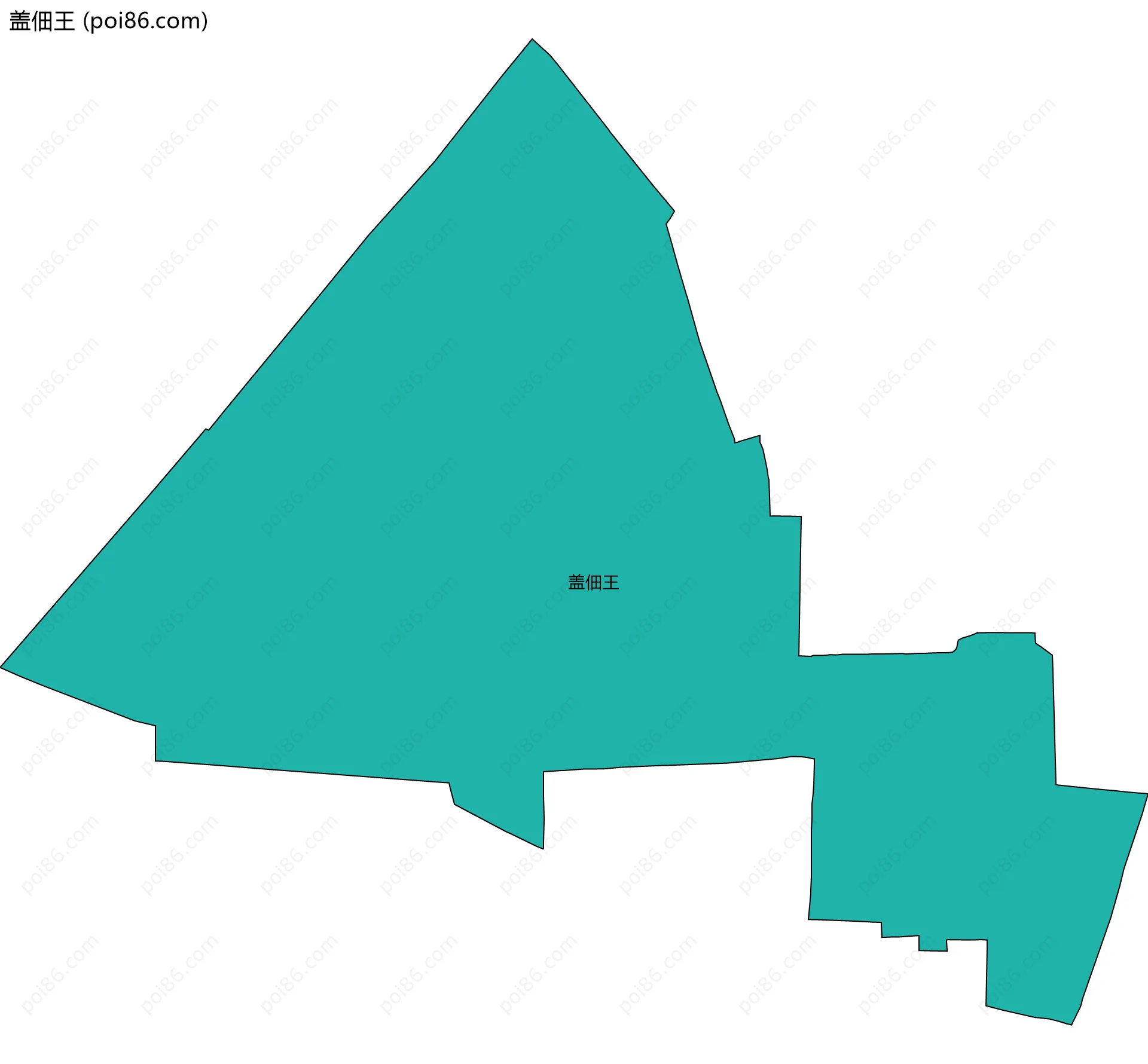 盖佃王边界地图