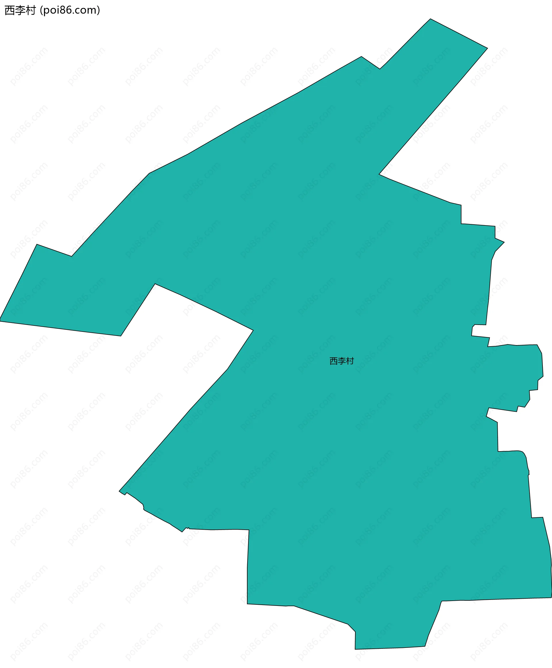 西李村边界地图