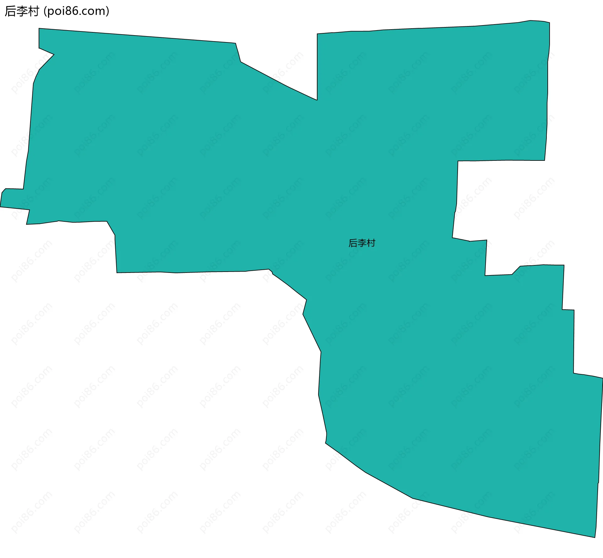 后李村边界地图