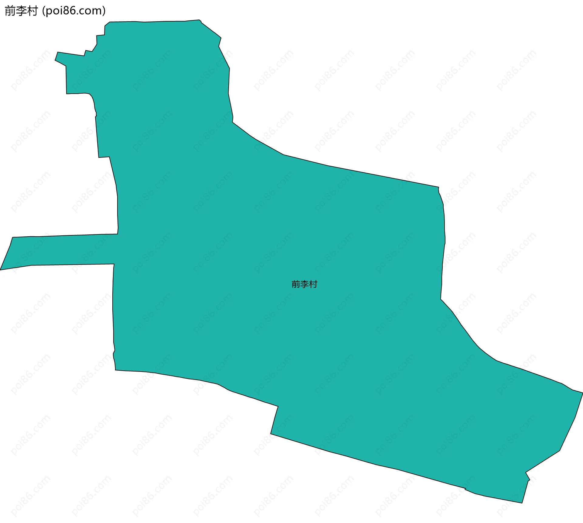 前李村边界地图