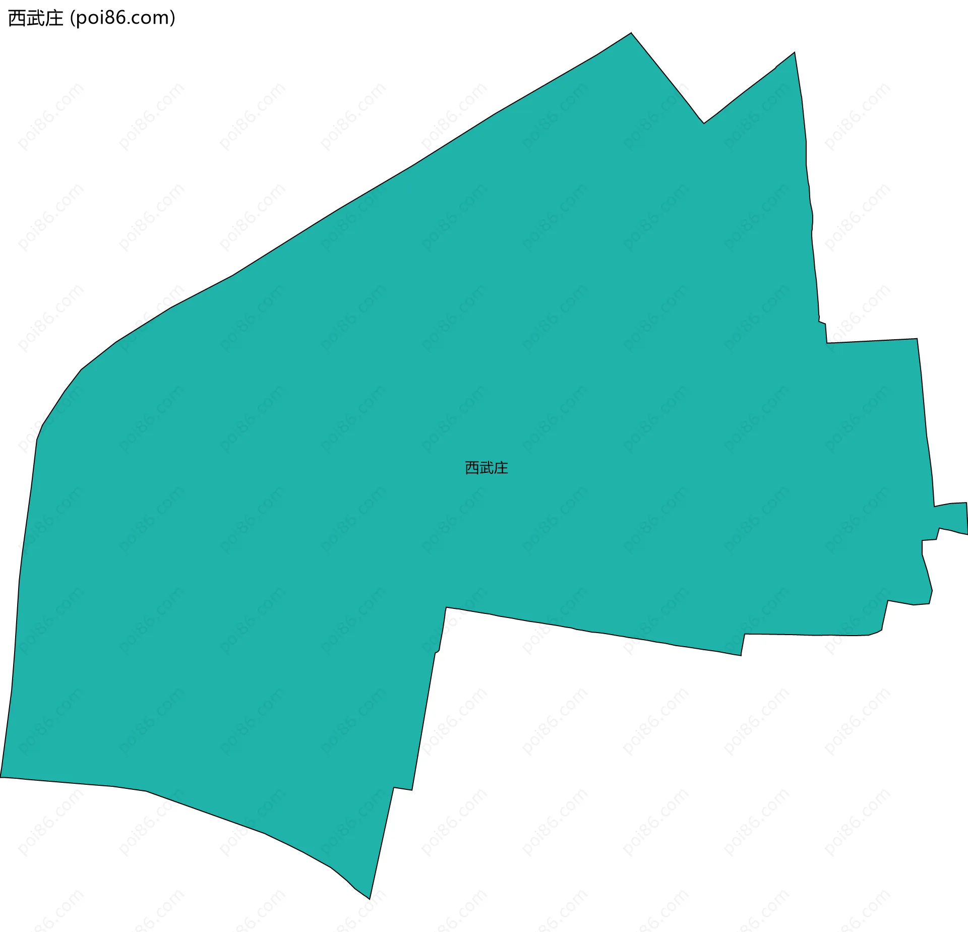 西武庄边界地图