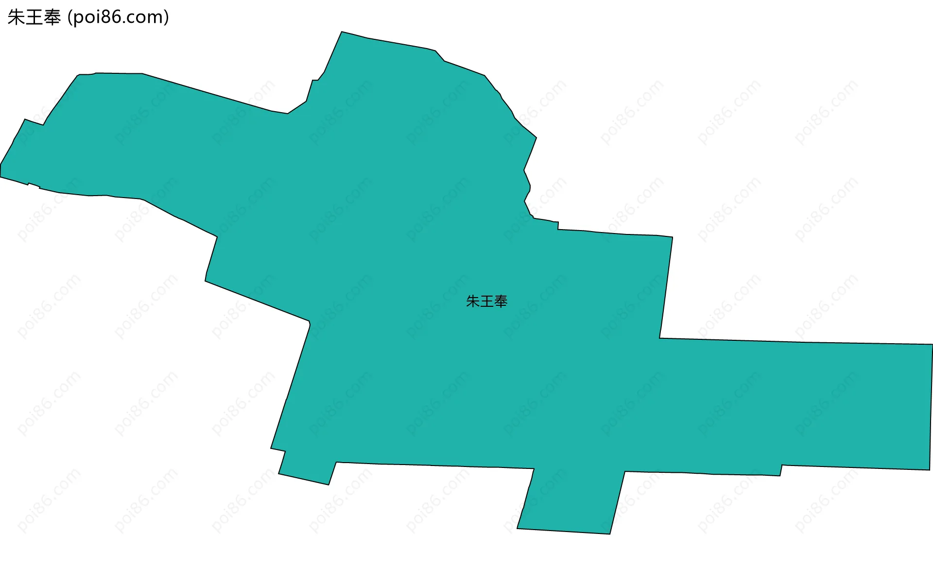 朱王奉边界地图