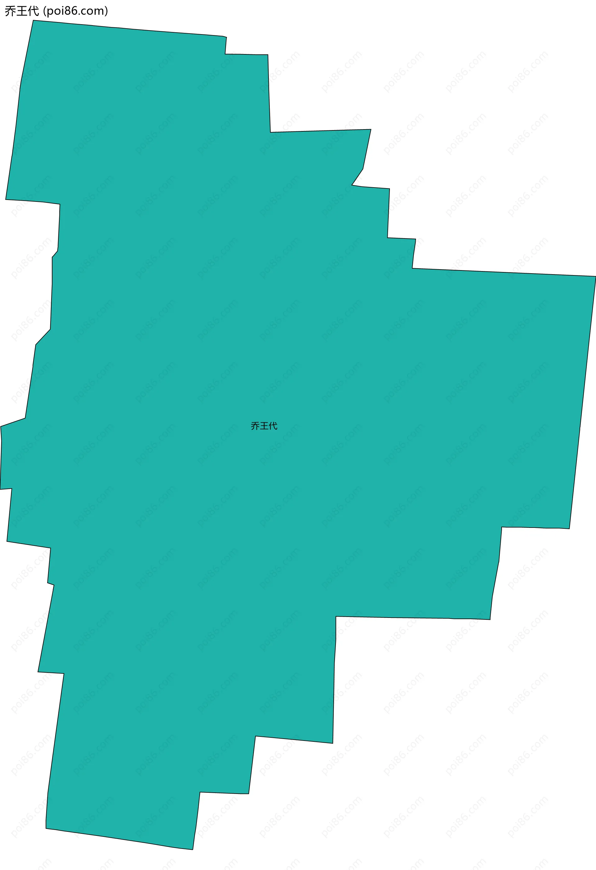 乔王代边界地图