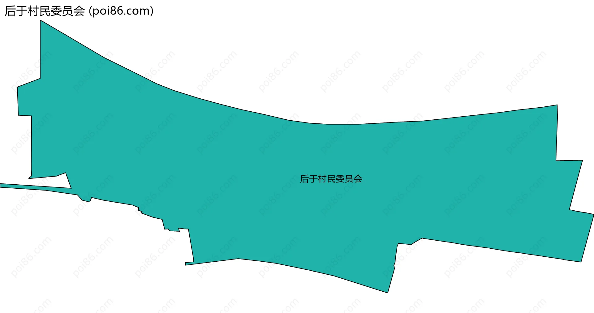 后于村民委员会边界地图