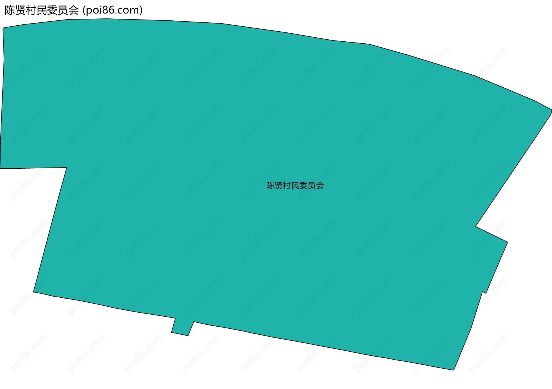陈贤村民委员会边界地图