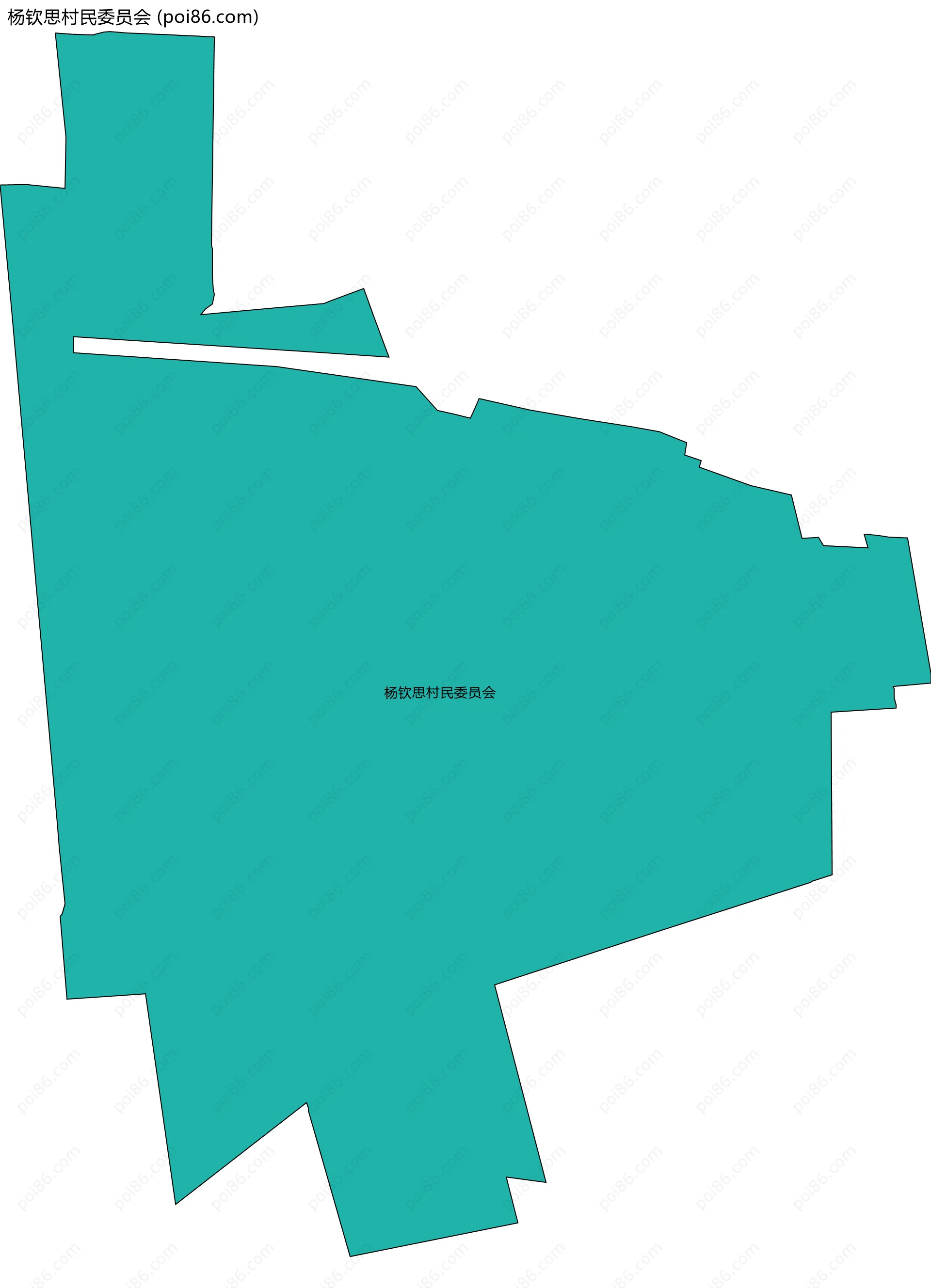杨钦思村民委员会边界地图
