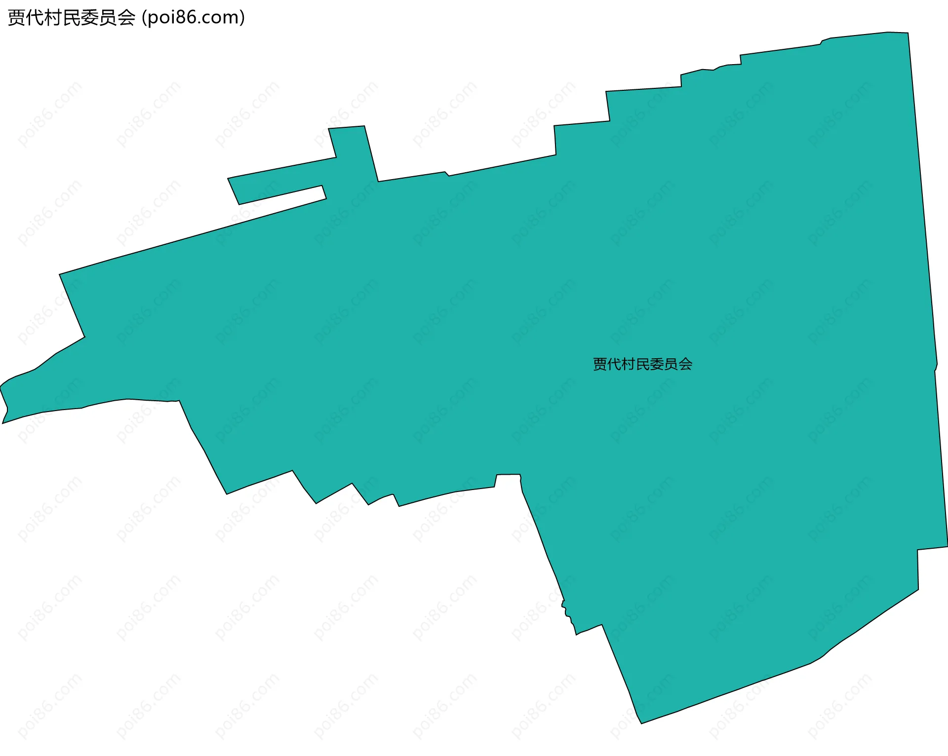 贾代村民委员会边界地图