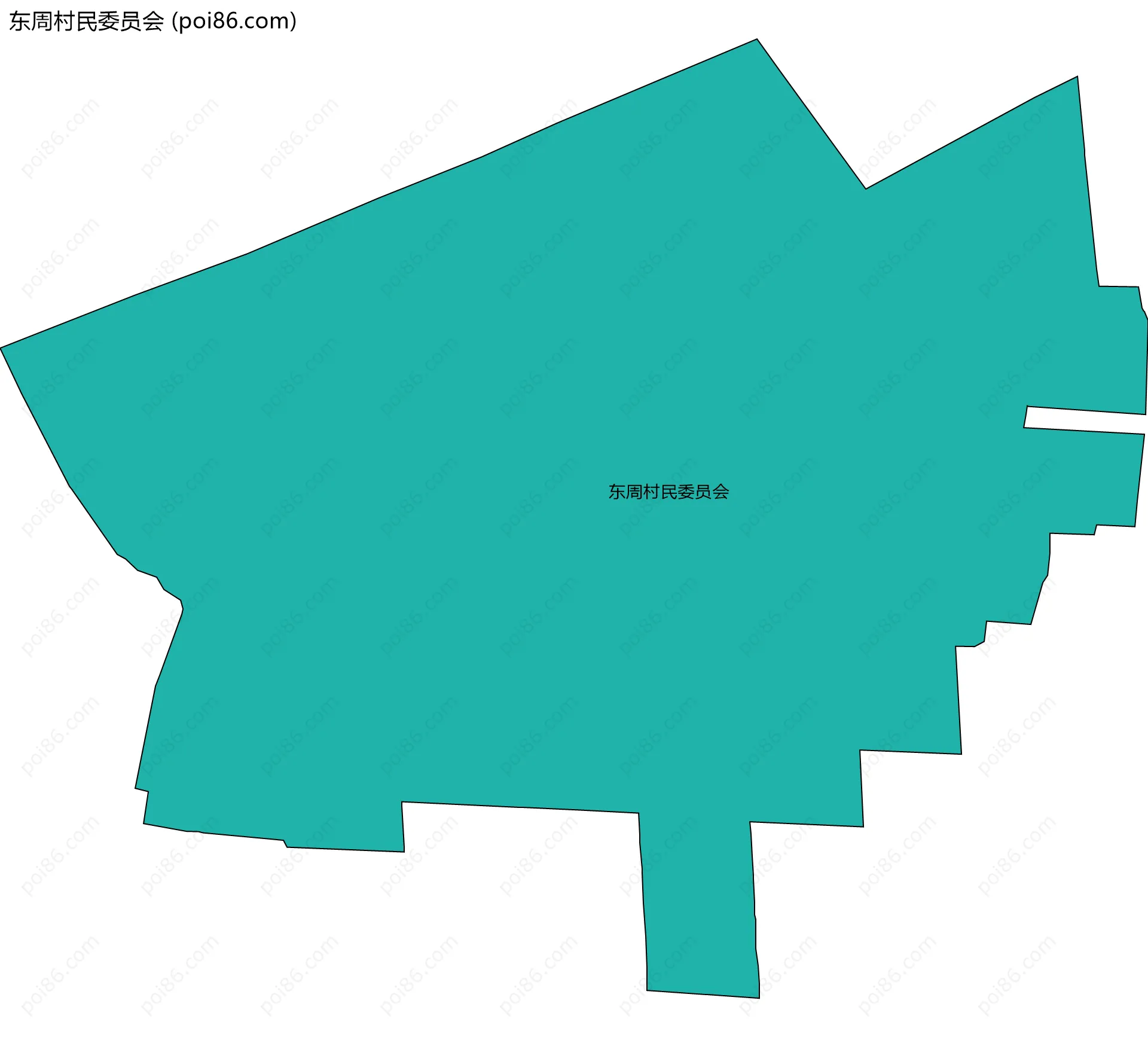 东周村民委员会边界地图