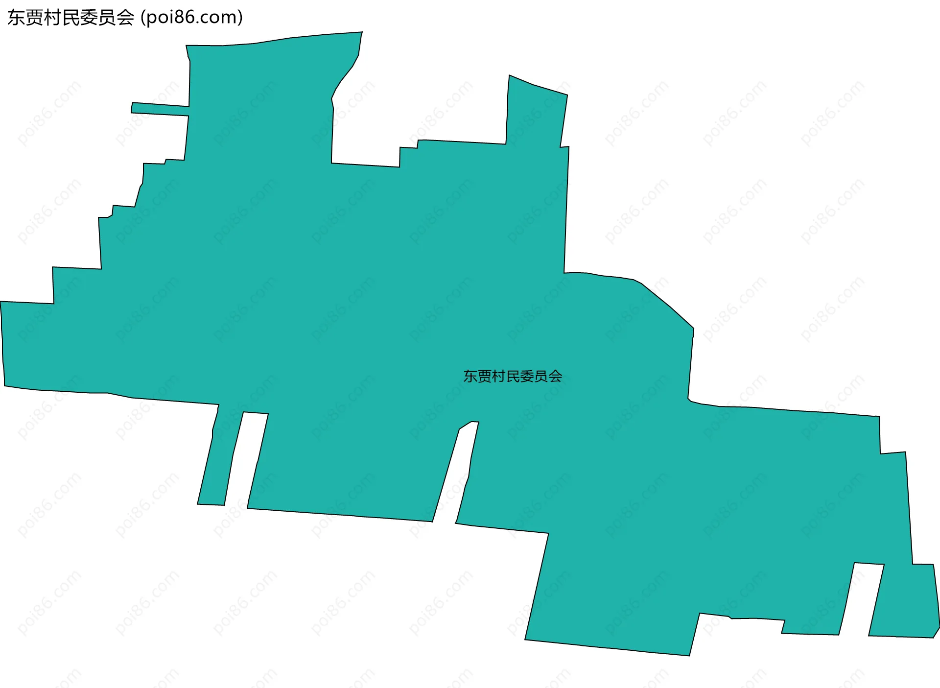 东贾村民委员会边界地图