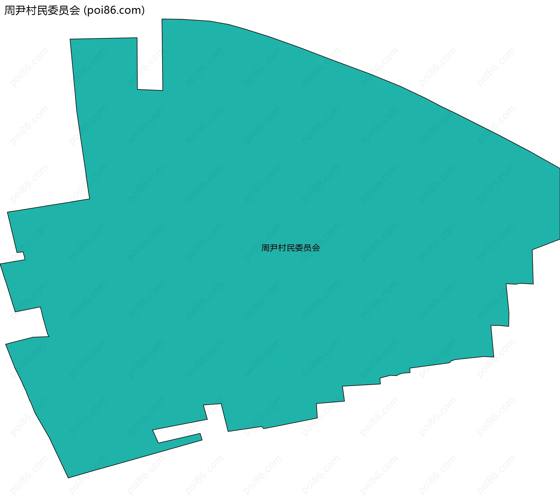 周尹村民委员会边界地图