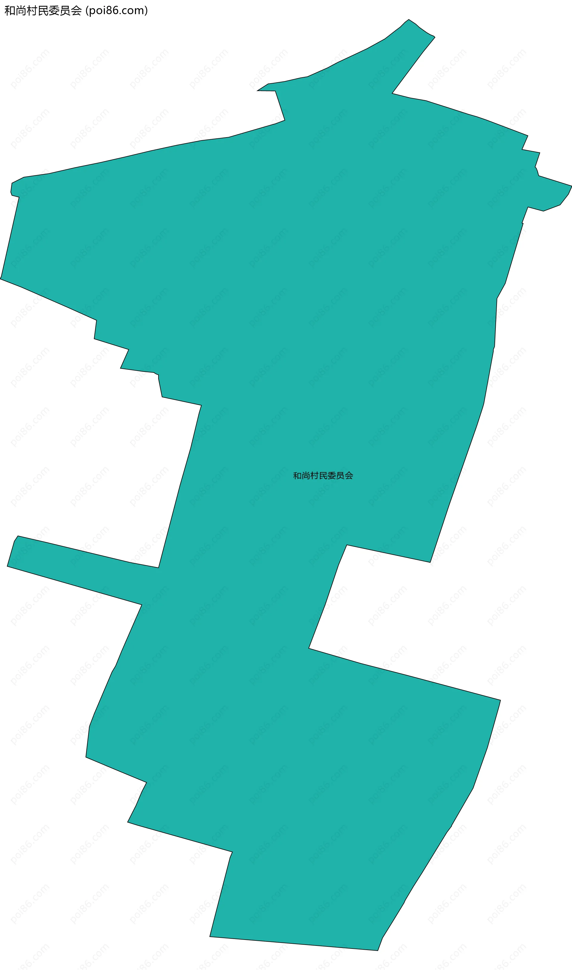 和尚村民委员会边界地图