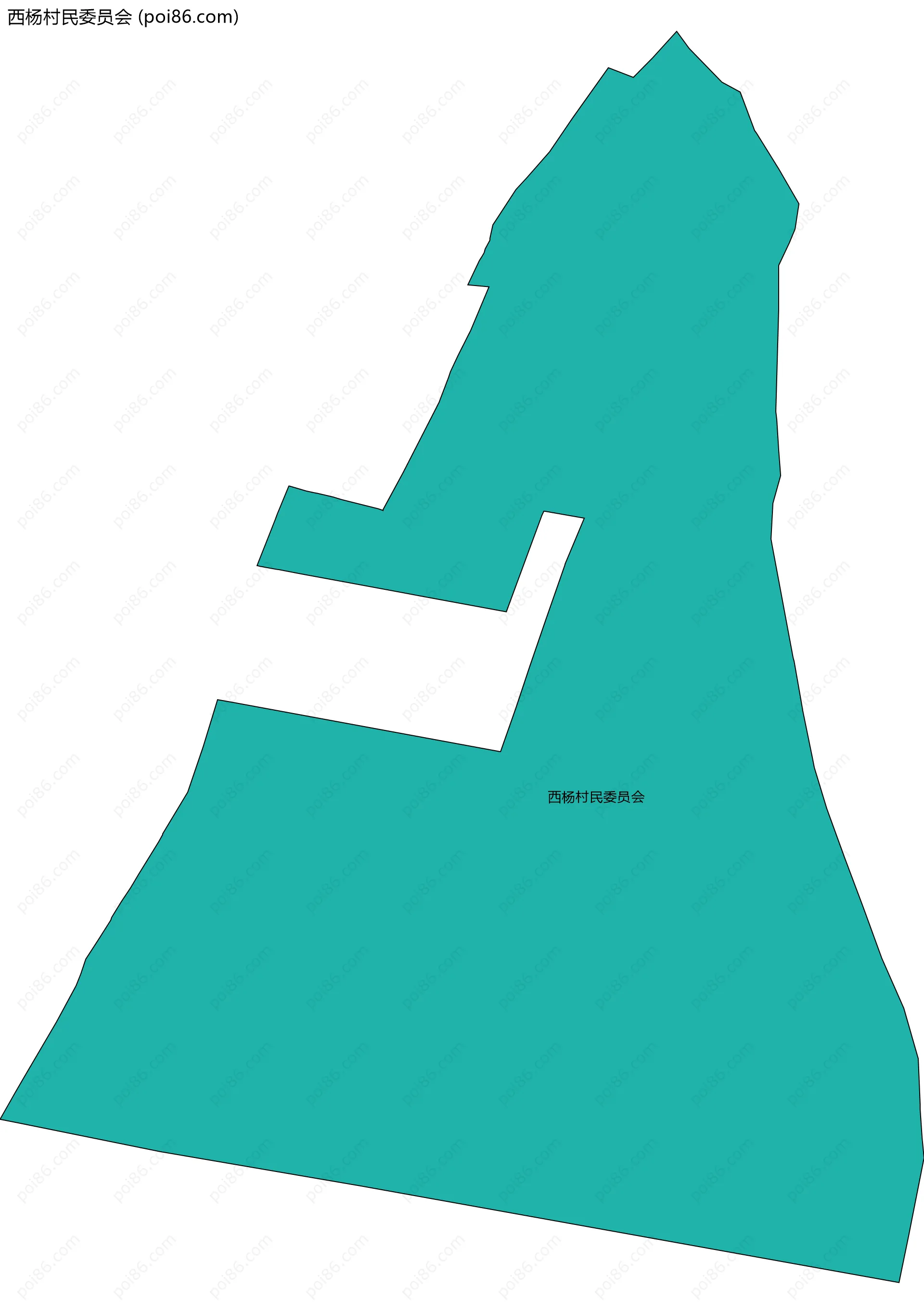 西杨村民委员会边界地图