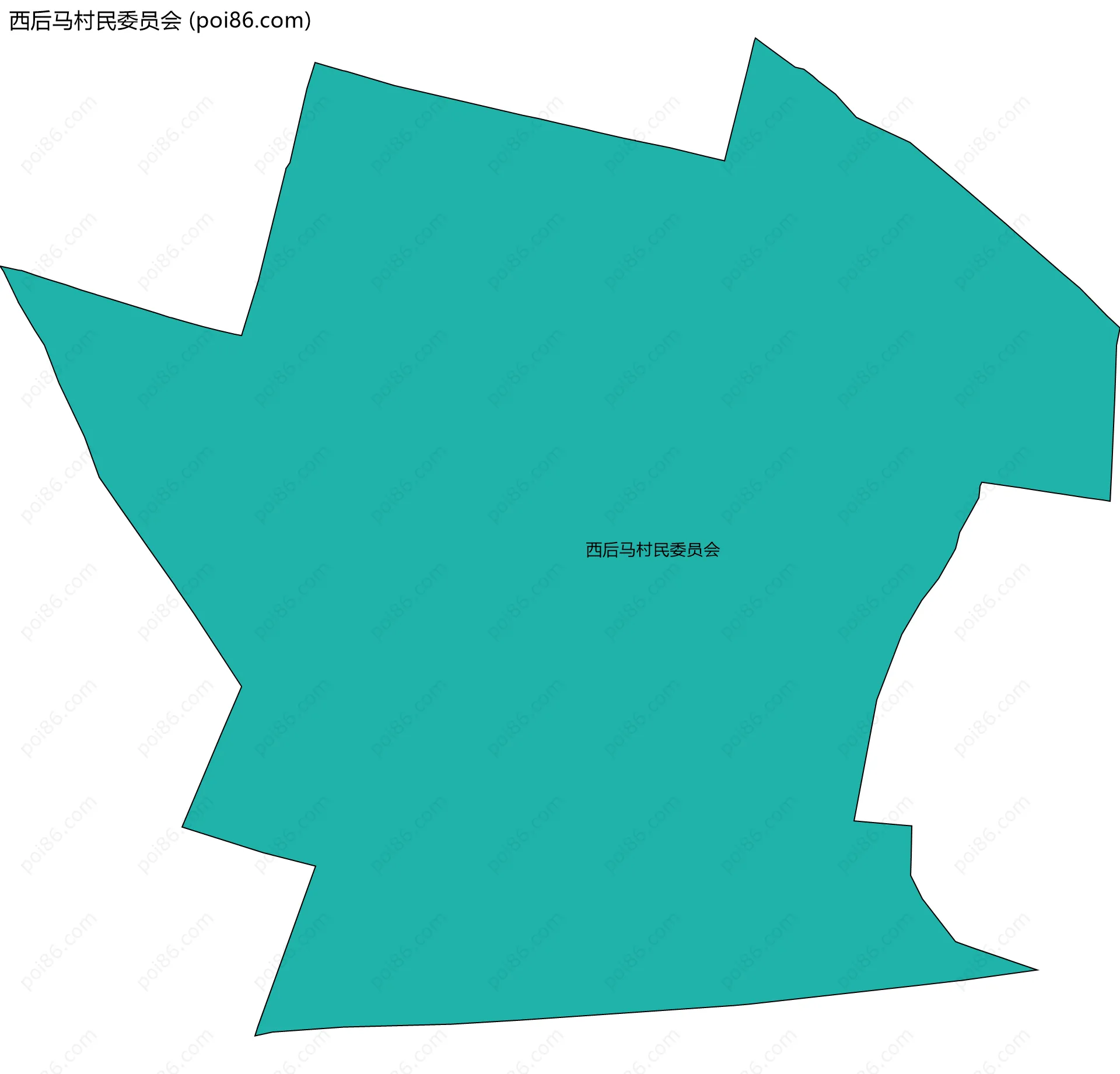 西后马村民委员会边界地图