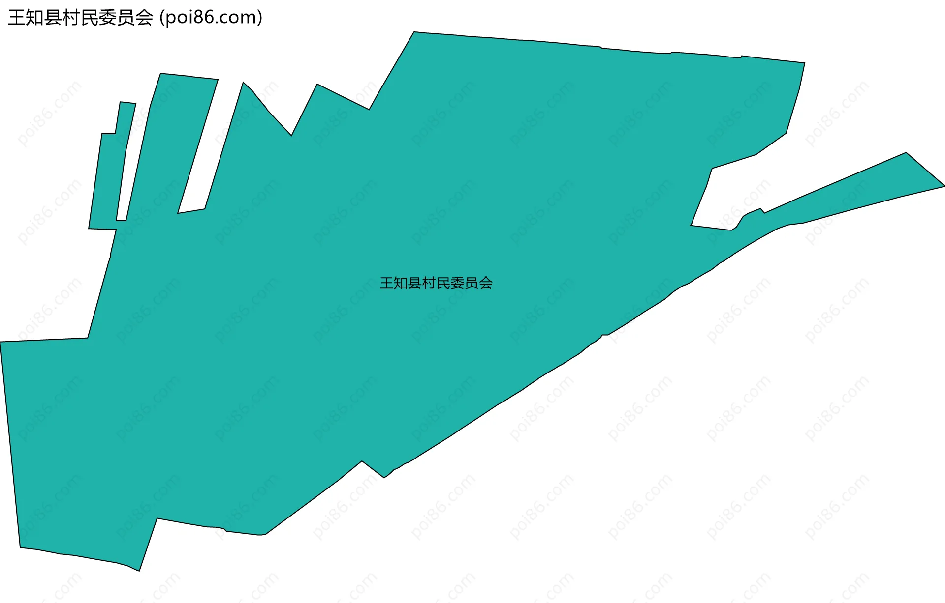 王知县村民委员会边界地图