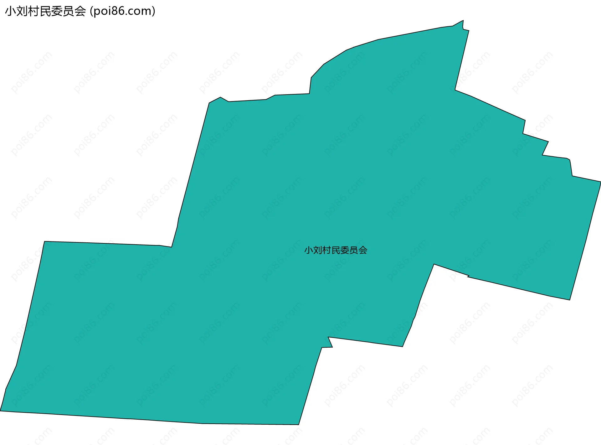小刘村民委员会边界地图