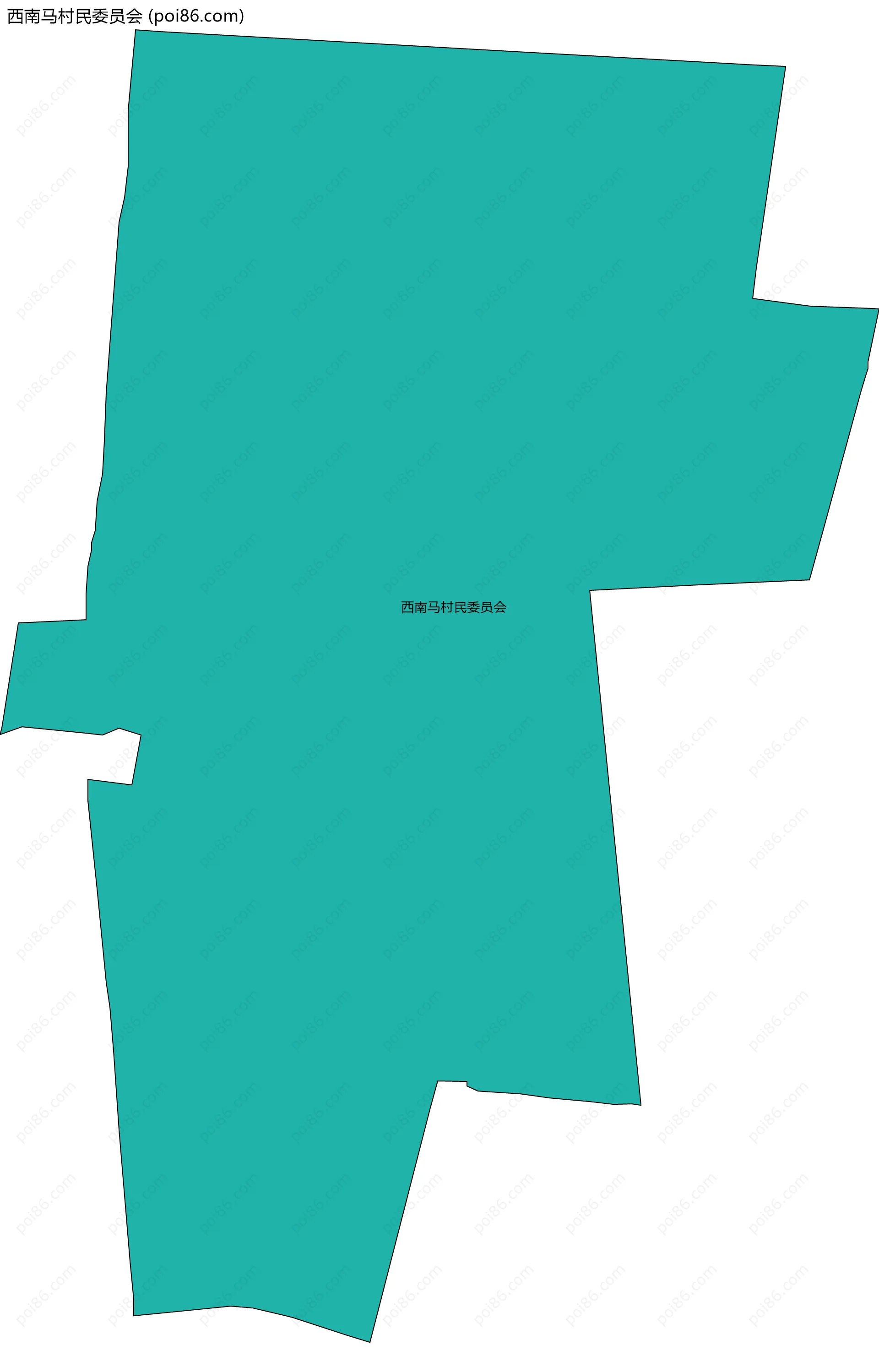 西南马村民委员会边界地图