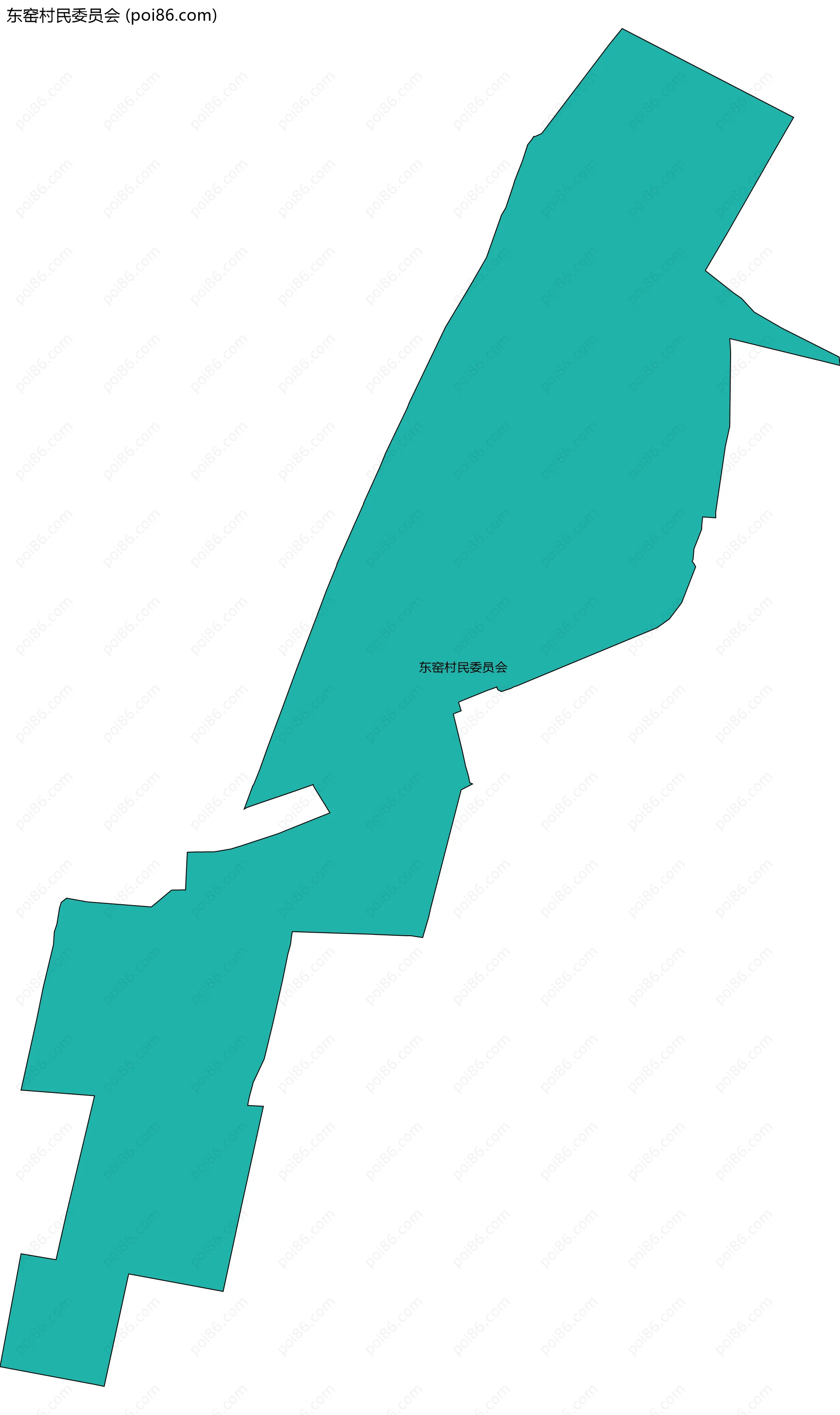 东窑村民委员会边界地图