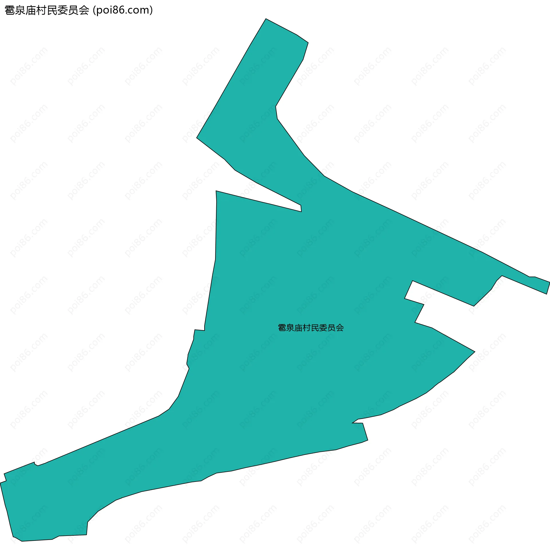雹泉庙村民委员会边界地图