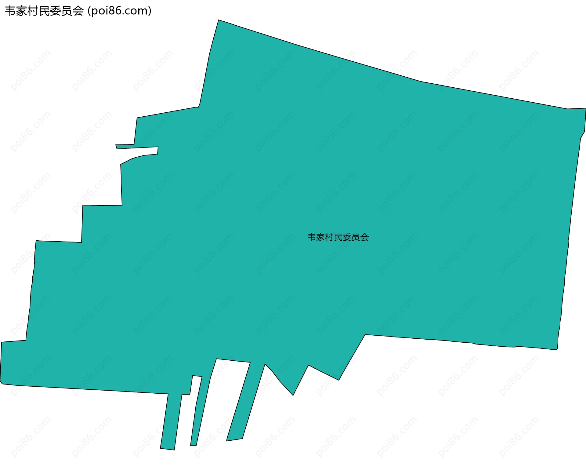 韦家村民委员会边界地图