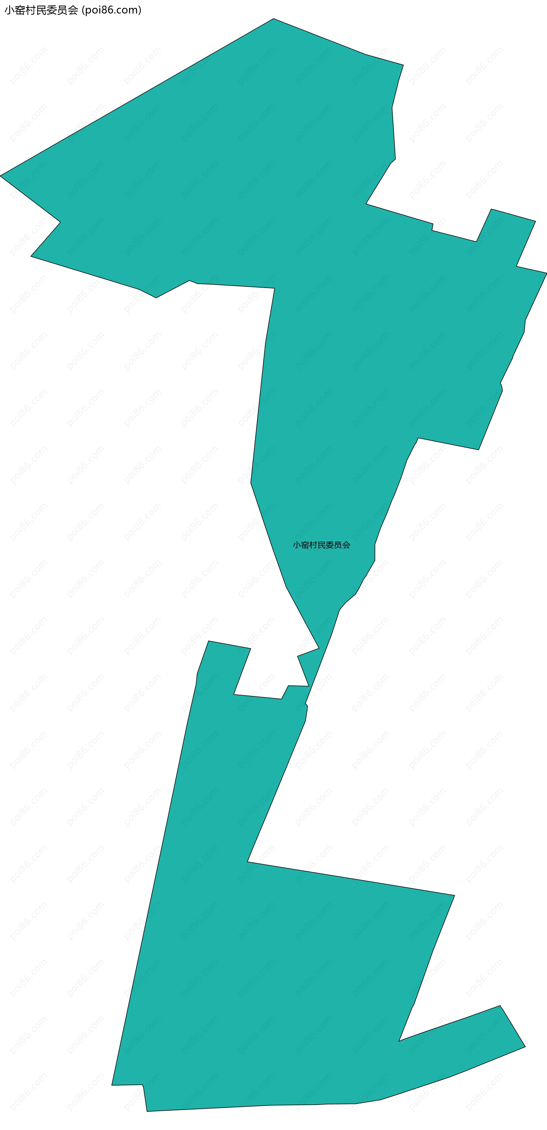 小窑村民委员会边界地图