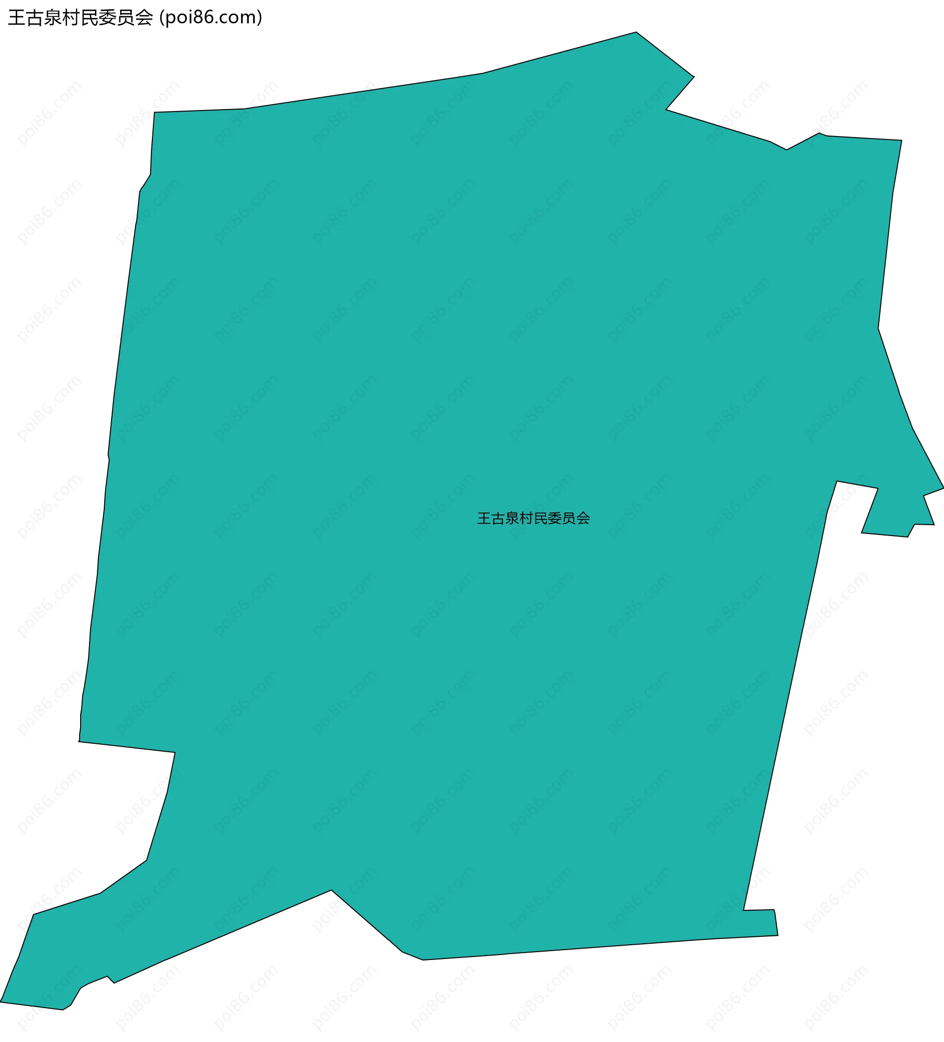 王古泉村民委员会边界地图