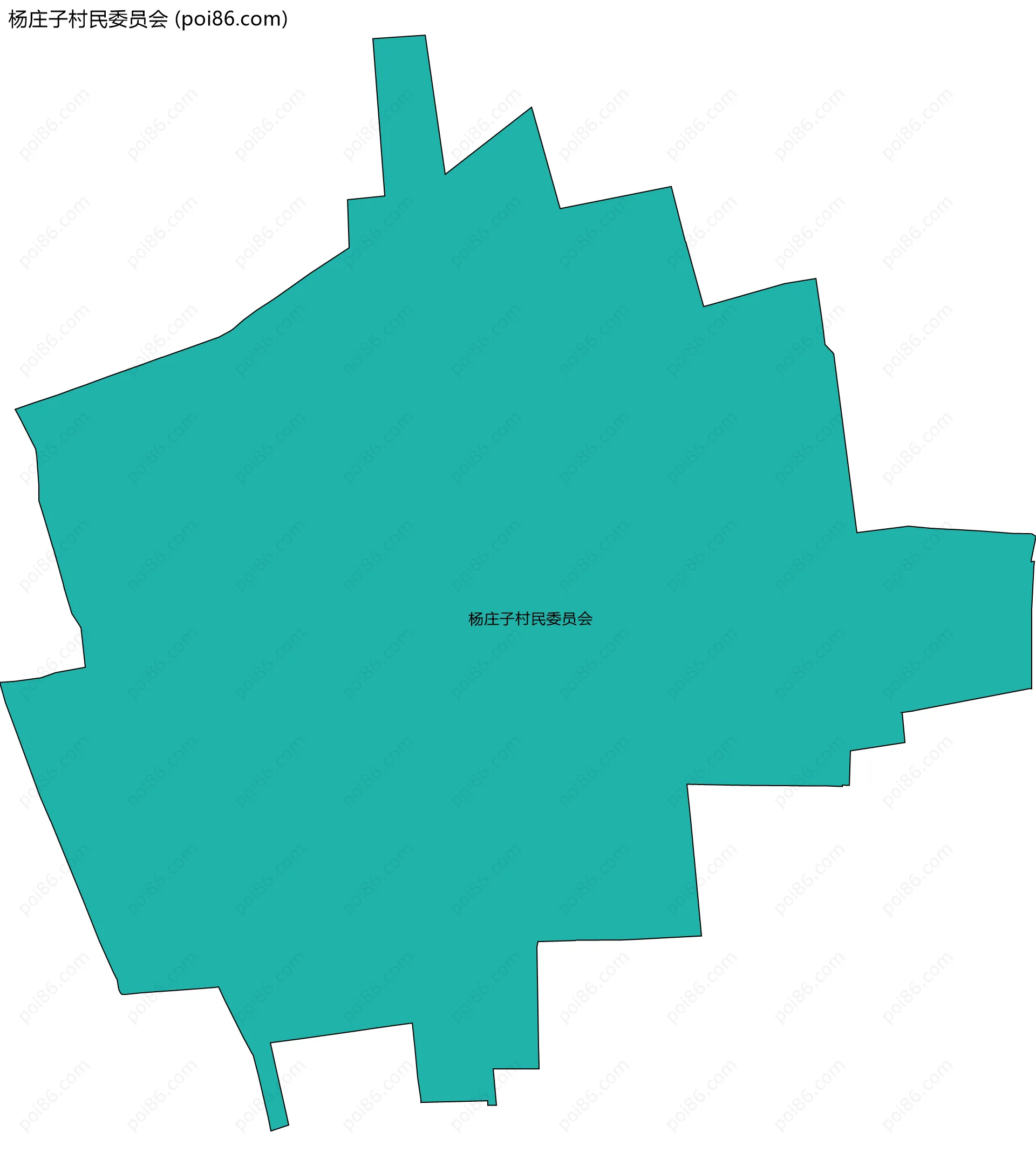 杨庄子村民委员会边界地图