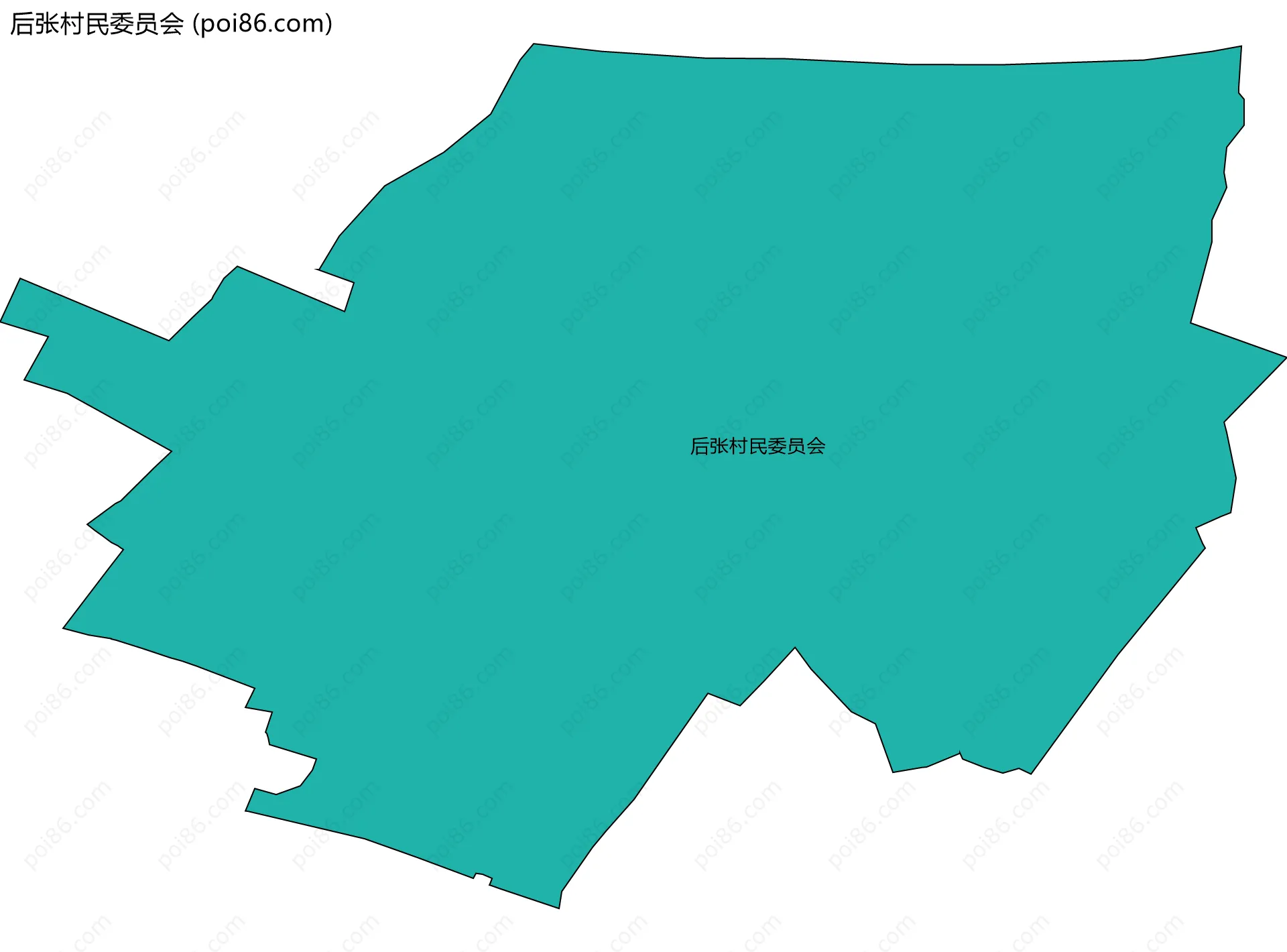 后张村民委员会边界地图