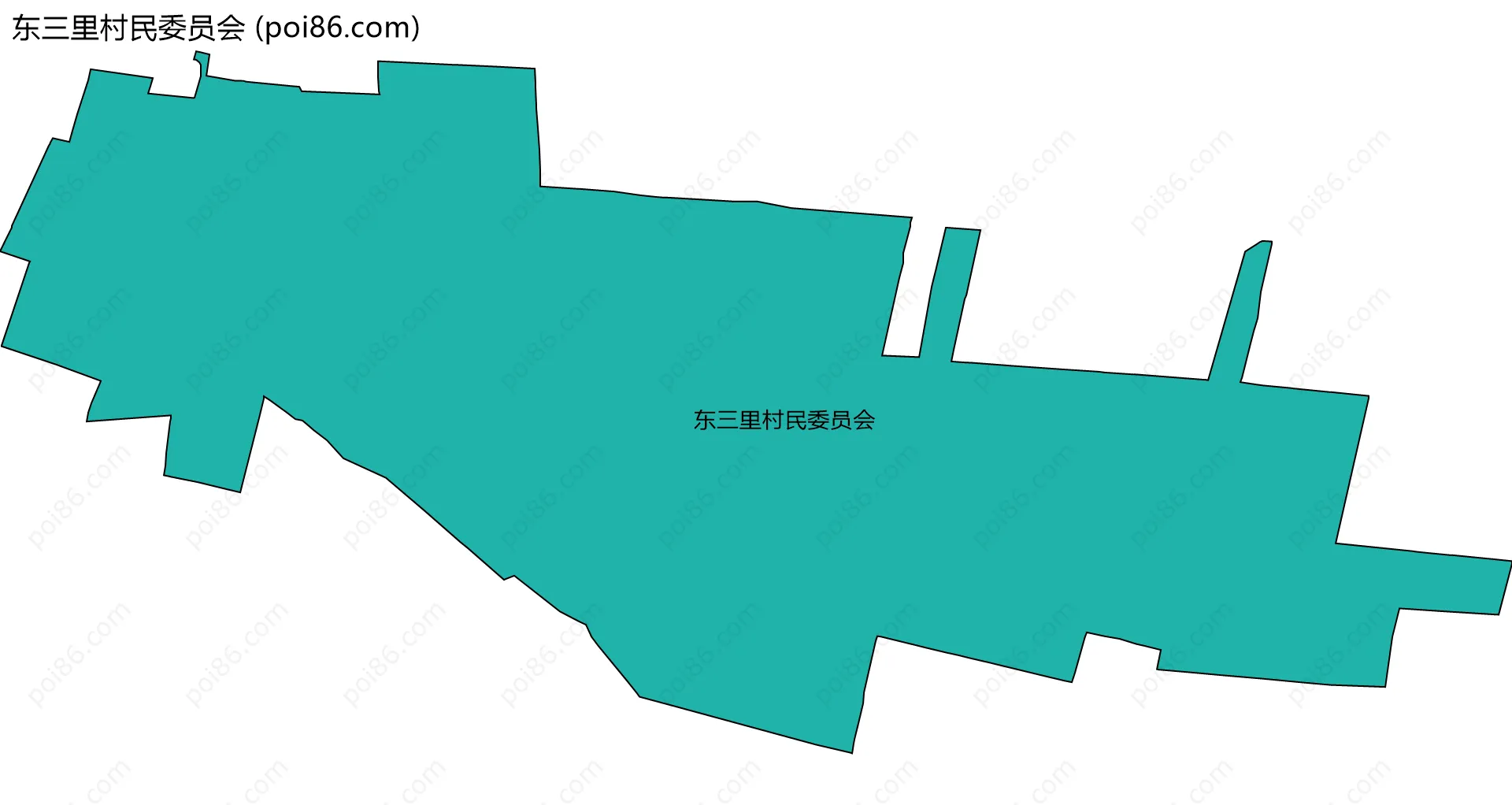 东三里村民委员会边界地图