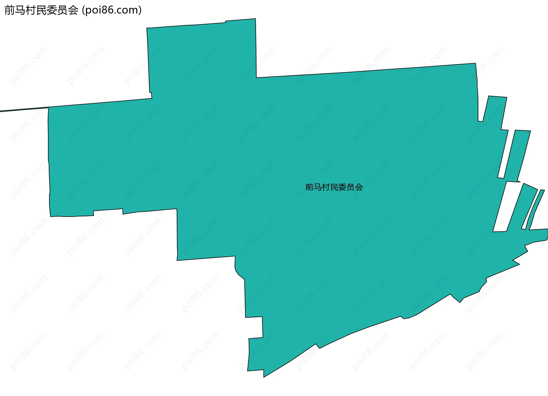前马村民委员会边界地图