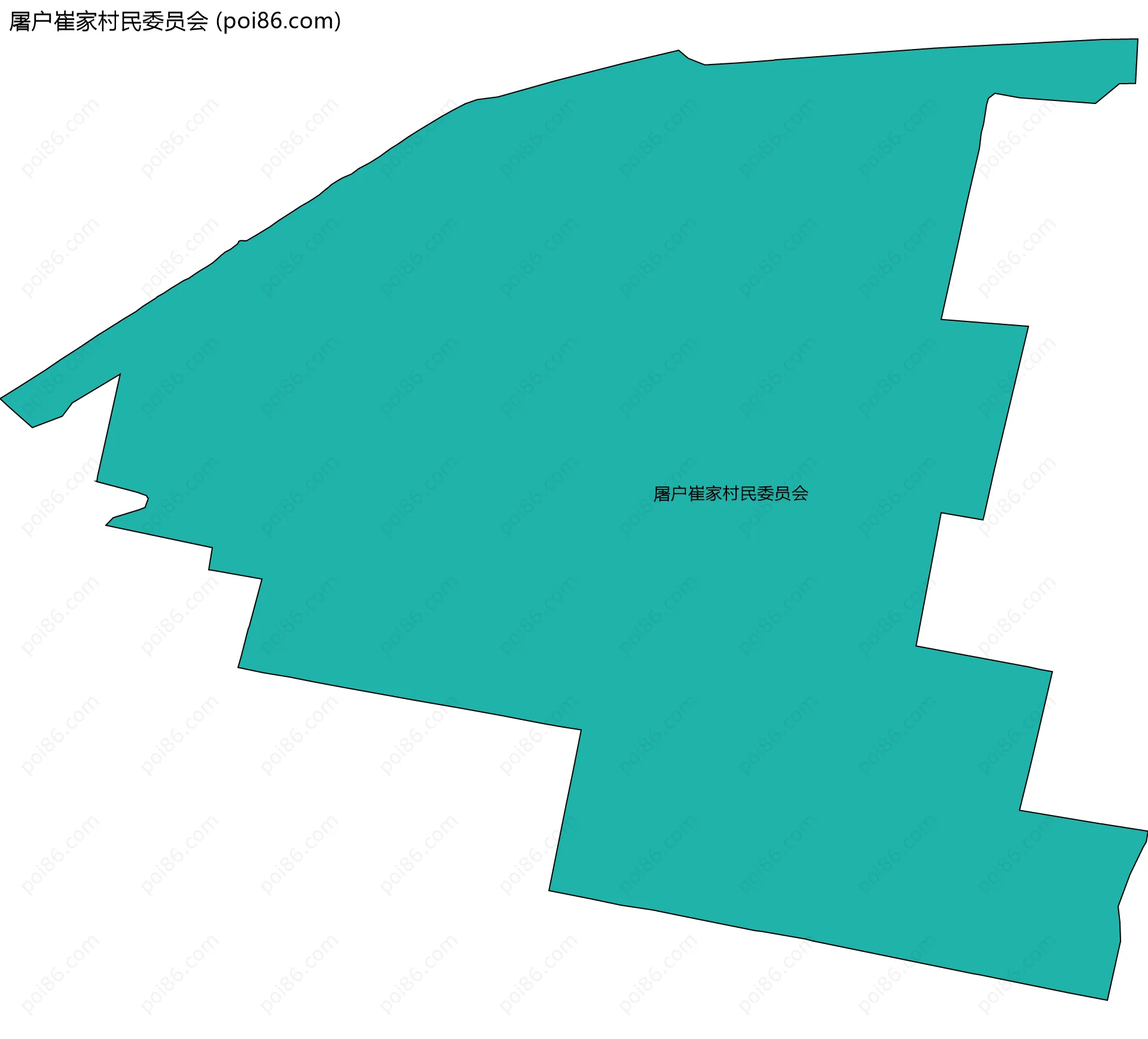 屠户崔家村民委员会边界地图