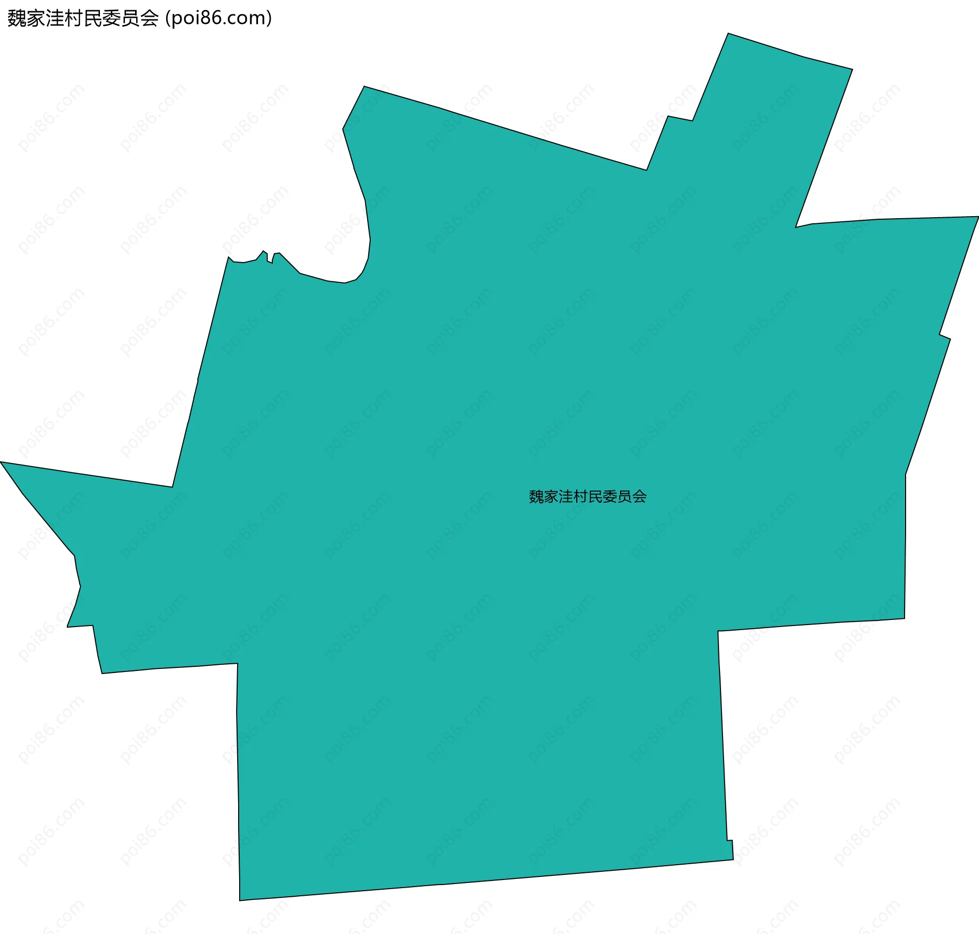 魏家洼村民委员会边界地图