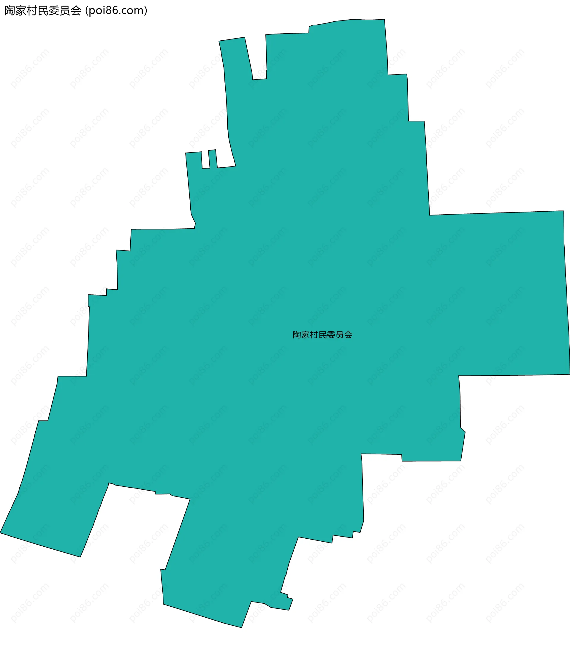 陶家村民委员会边界地图
