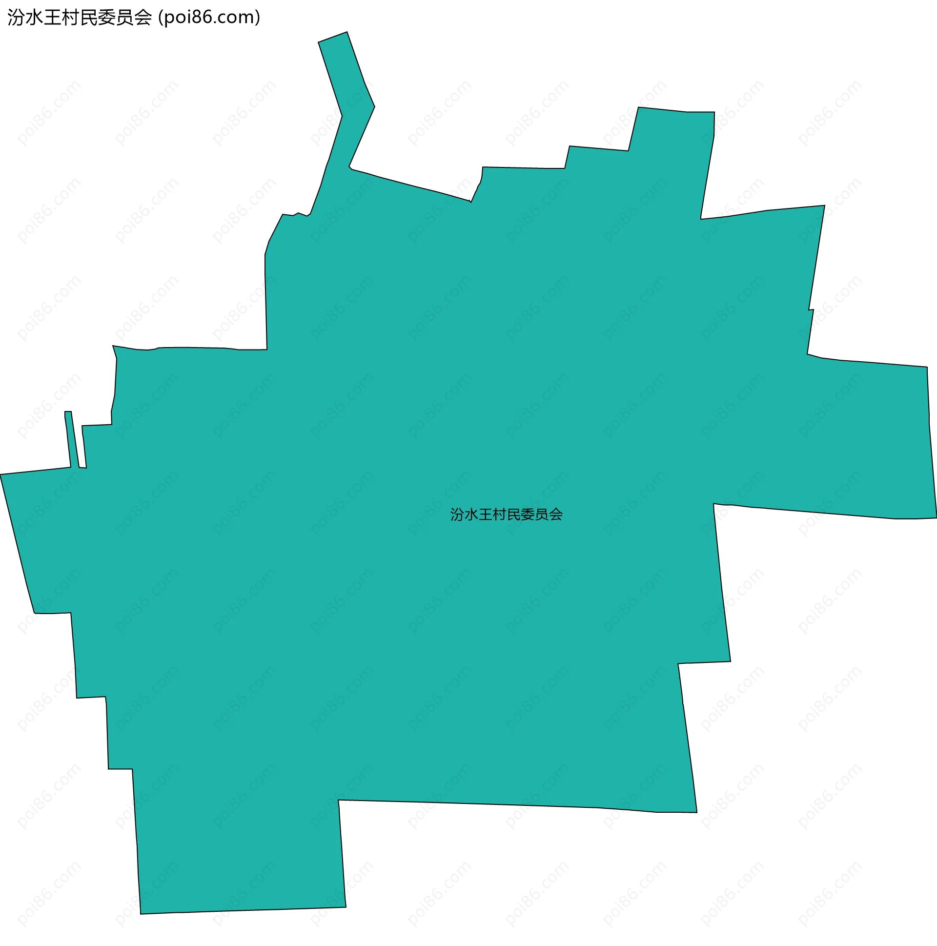 汾水王村民委员会边界地图